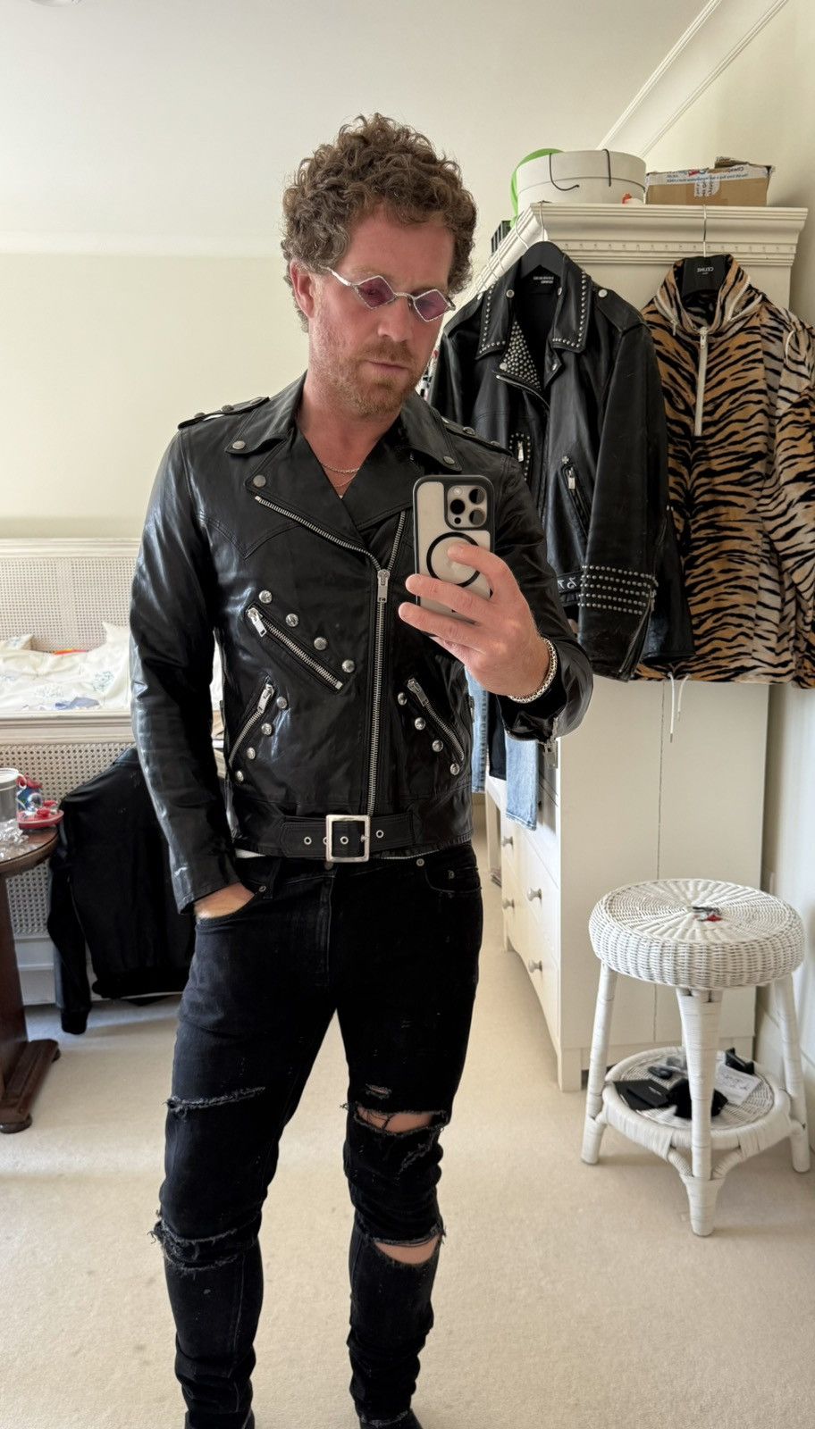 Saint Laurent Paris SS15 Holy Grail Saint Laurent studded leather biker jacket Size US M / EU 48-50 / 2 - 8 Thumbnail