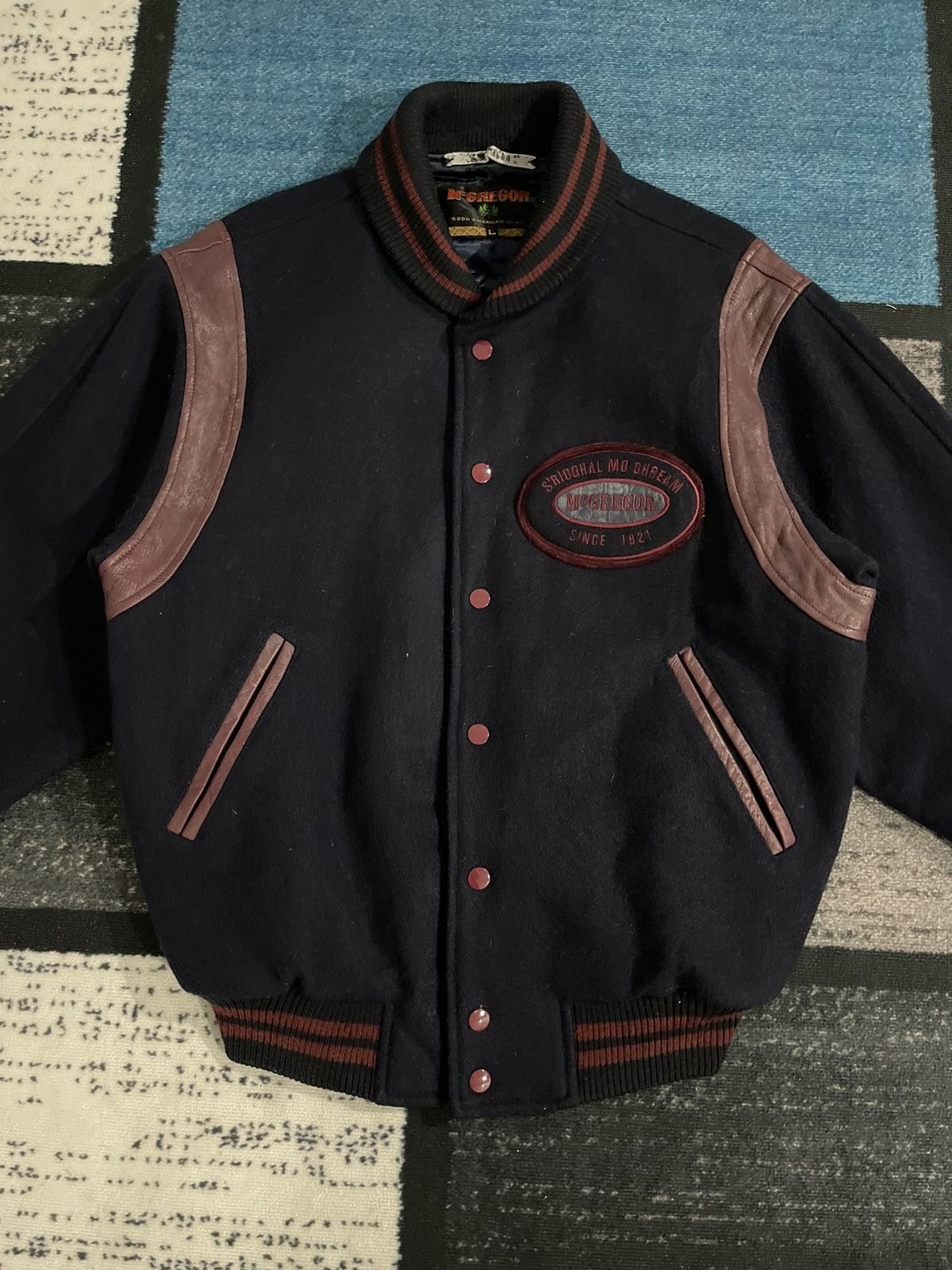 Vintage Vintage McGregor Varsity Wool Jacket Size US L / EU 52-54 / 3 - 3 Thumbnail