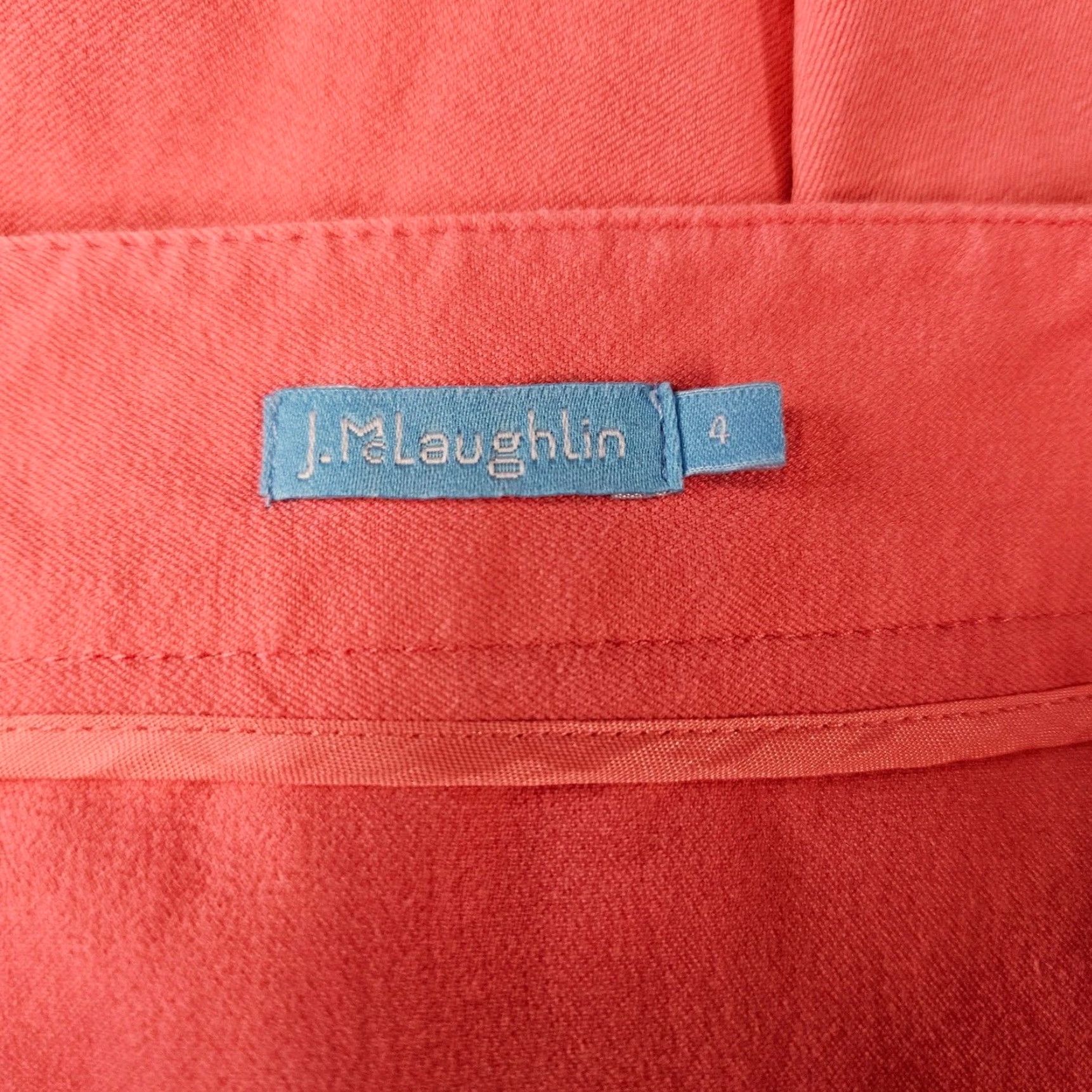 J.McLaughlin J McLaughlin Skirt Womens Sz 4 Solid Pink Button Front Pockets Cotton Blend Size 27" / US 4 / IT 40 - 3 Thumbnail