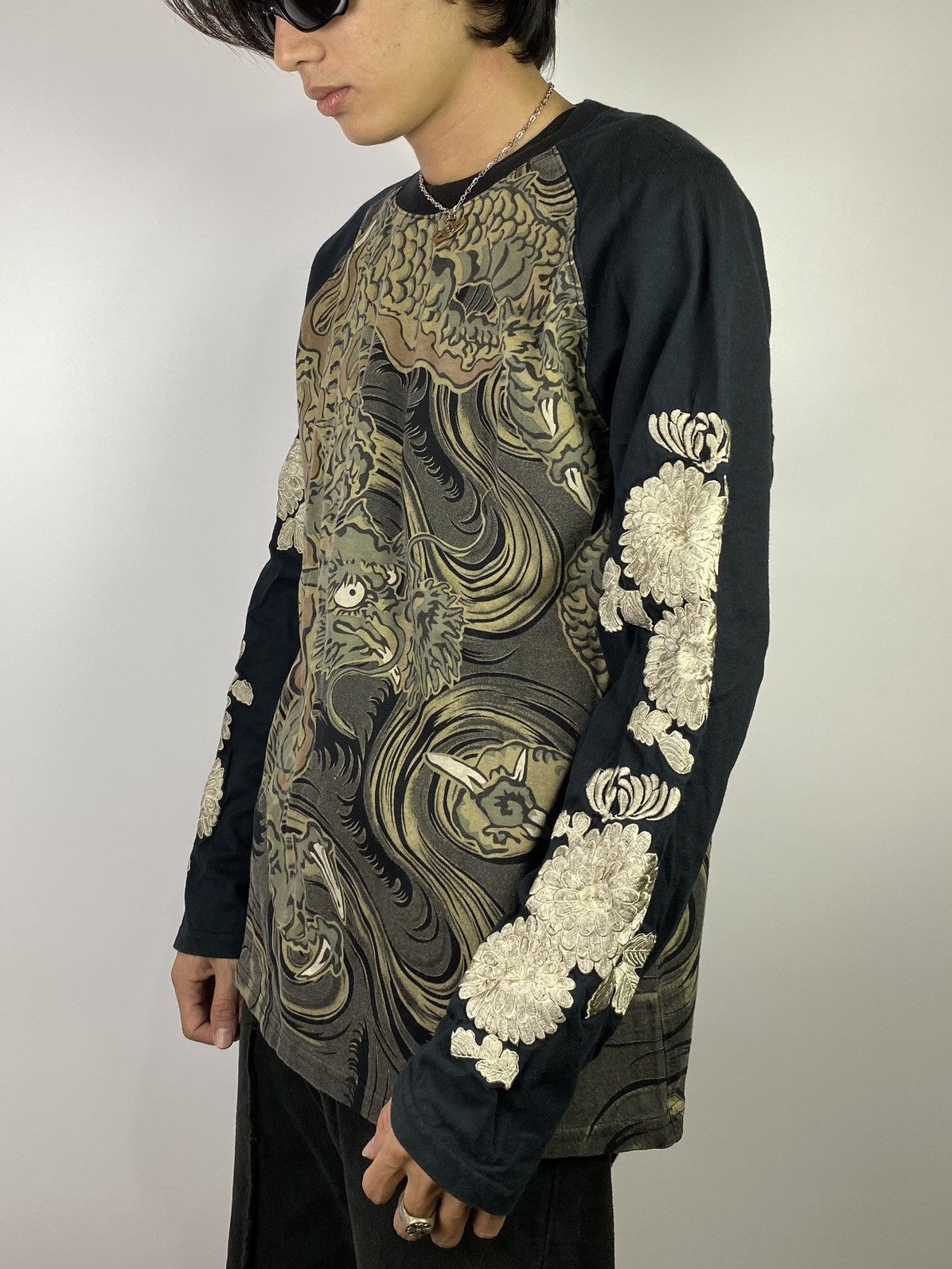 Karakuri Tamashii japanese sukajan backstreetcrawler embroidery longsleeve Size US L / EU 52-54 / 3 - 8 Thumbnail