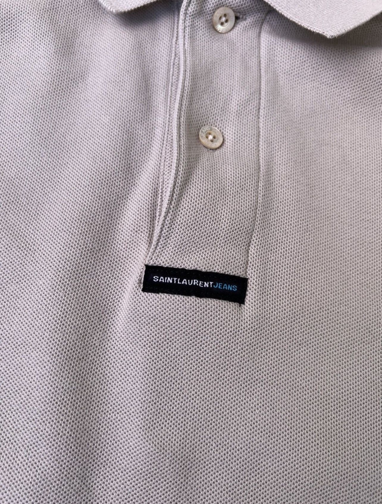 Yves Saint Laurent Vintage Saint Laurent Jeans Beige Polo Top Classic Logo Size US M / EU 48-50 / 2 - 5 Thumbnail