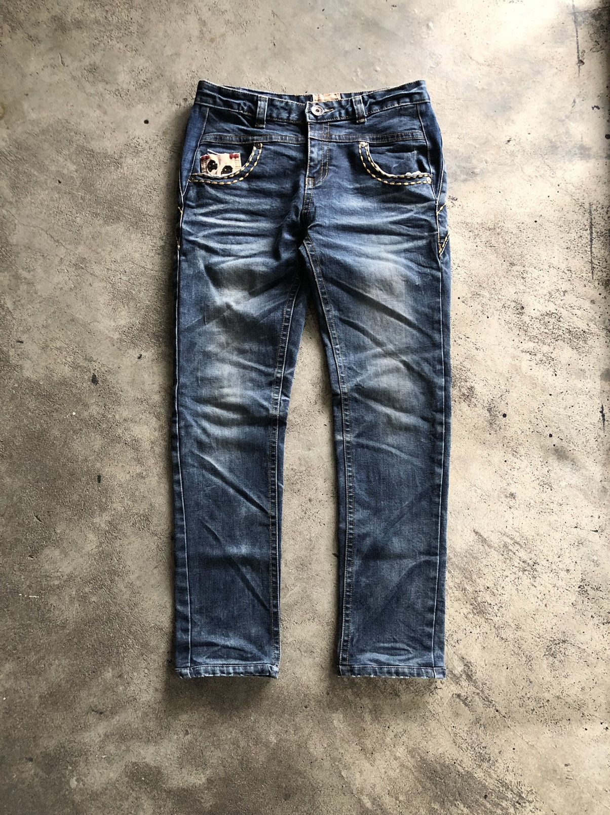 If Six Was Nine × Japanese Brand JAPANESE STYLE HAMO SKULL ROCK & ROLL JEANS Size US 30 / EU 46 - 8 Thumbnail
