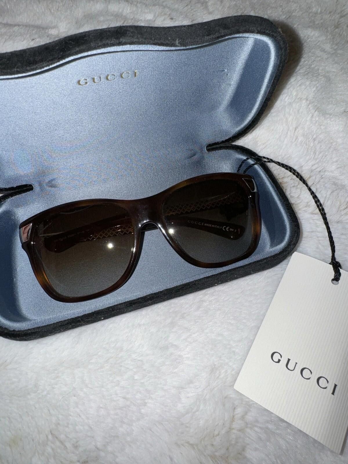Gucci GUCCI Cristal Cat Sunglasses Brown Gradient & Silver w/ Case Size ONE SIZE - 1 Thumbnail