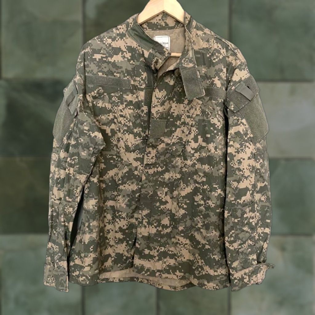 Vintage VINTAGE DJ Manufacturing Mens Camouflage Tactical Jacket Coat Green Beige Full Zip M Camo Mens Size US M / EU 48-50 / 2 - 1 Thumbnail