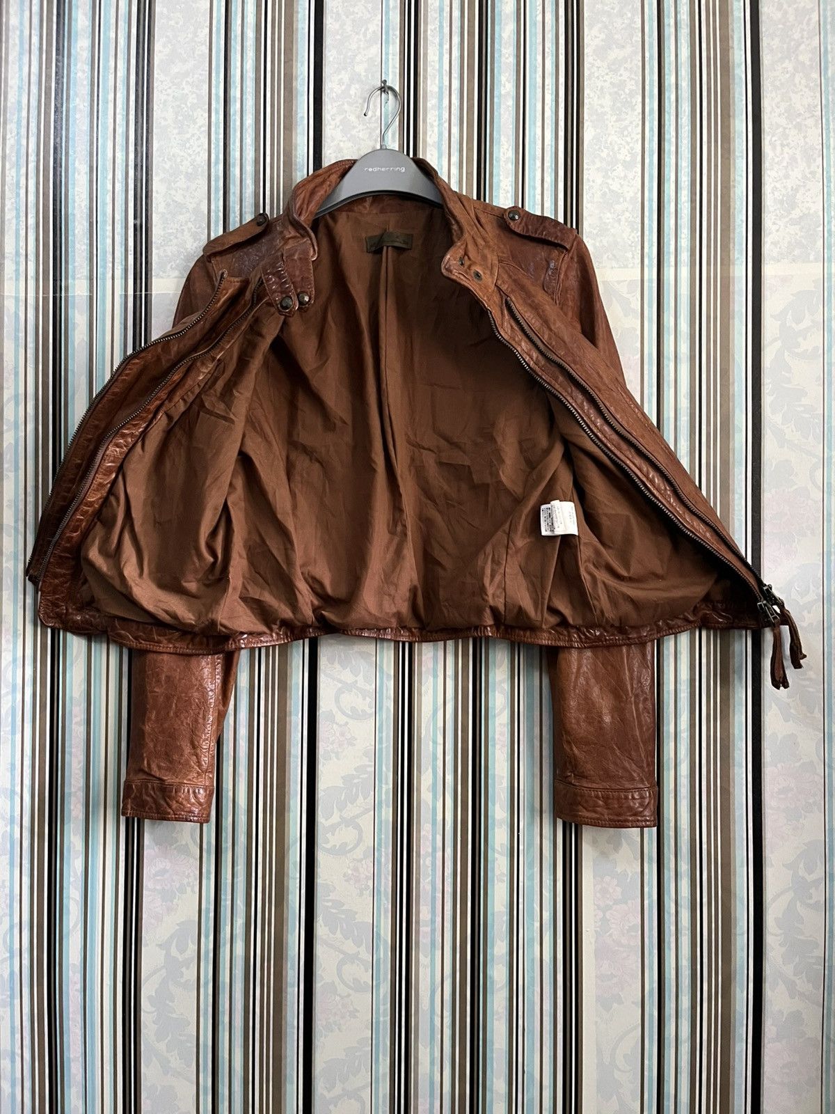 Japanese Brand 1990s GOA sheepskin panelling bikers leather #H3 Size M / US 6-8 / IT 42-44 - 7 Thumbnail