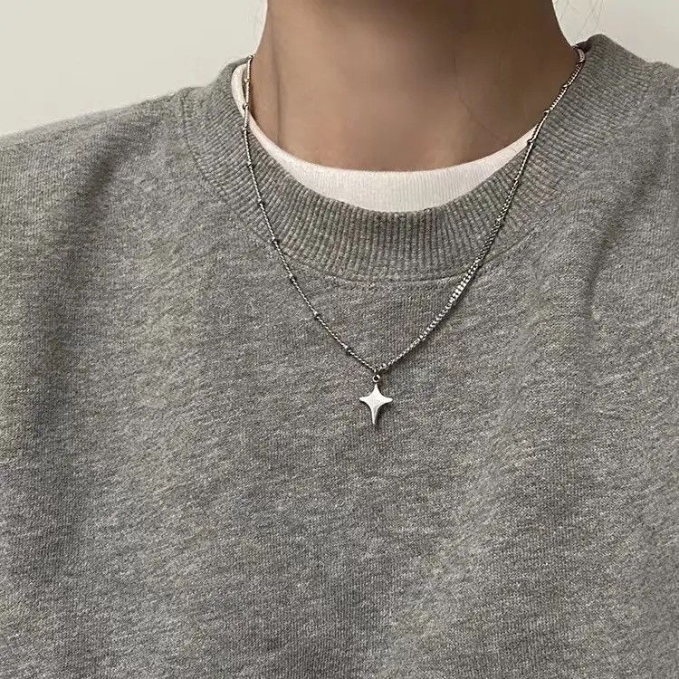 Jewelry × Vintage Simple Trendy Star Hollow Choker Necklace Pendant Size ONE SIZE - 5 Thumbnail