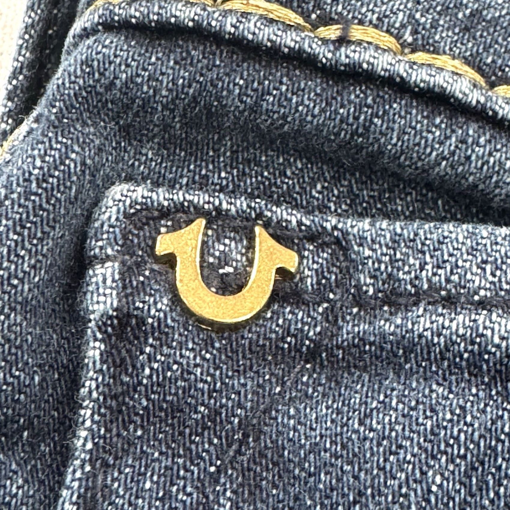 True Religion True Religion Jeans Halle Mid Rise Super Skinny 31 Women Blue Denim Pants 28 In Inseam Logo Button Zipper Bonded 90s? Size 24" / US 00 / IT 34 - 7 Thumbnail
