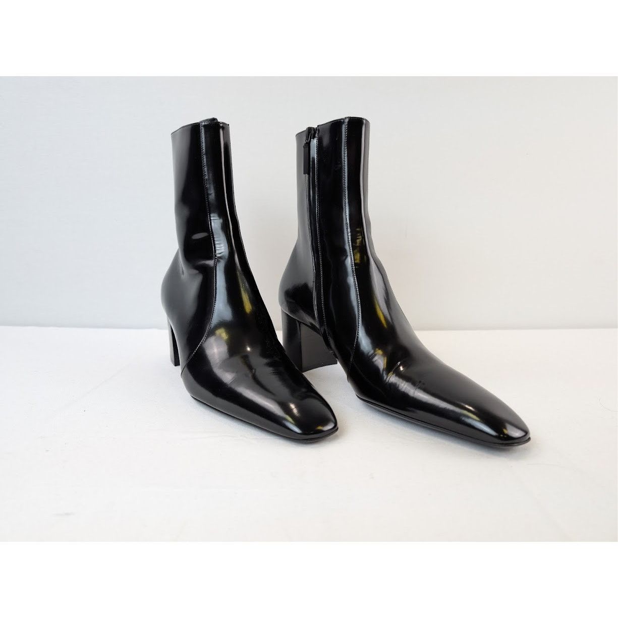 Saint Laurent Paris o1rshd1 70 Zipped Boots in Nero Size US 8.5 / EU 41-42 - 5 Thumbnail