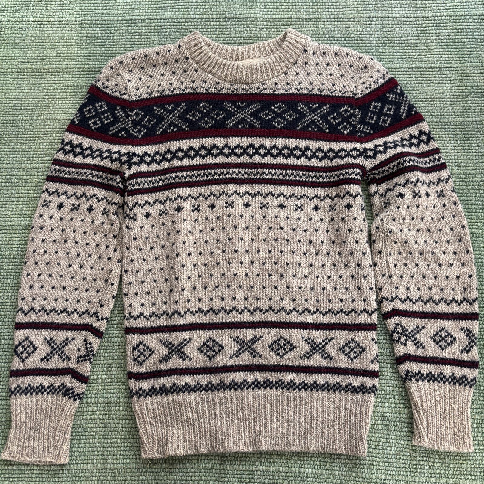 Sears × Vintage Vtg 70s Wool Knit Winter Pattern Sears Fieldmaster Sweater Size S / US 4 / IT 40 - 1 Thumbnail
