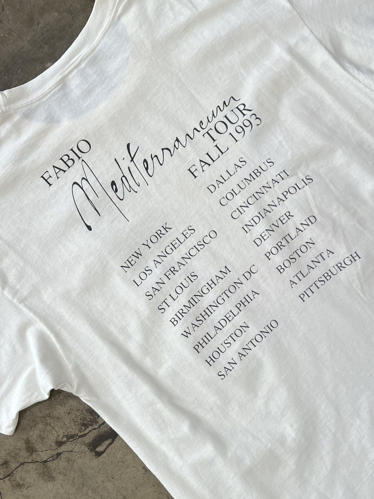 Vintage Vintage Fabio Mediterraneum Fragrance 90s Tee XL Size US XL / EU 56 / 4 - 4 Thumbnail