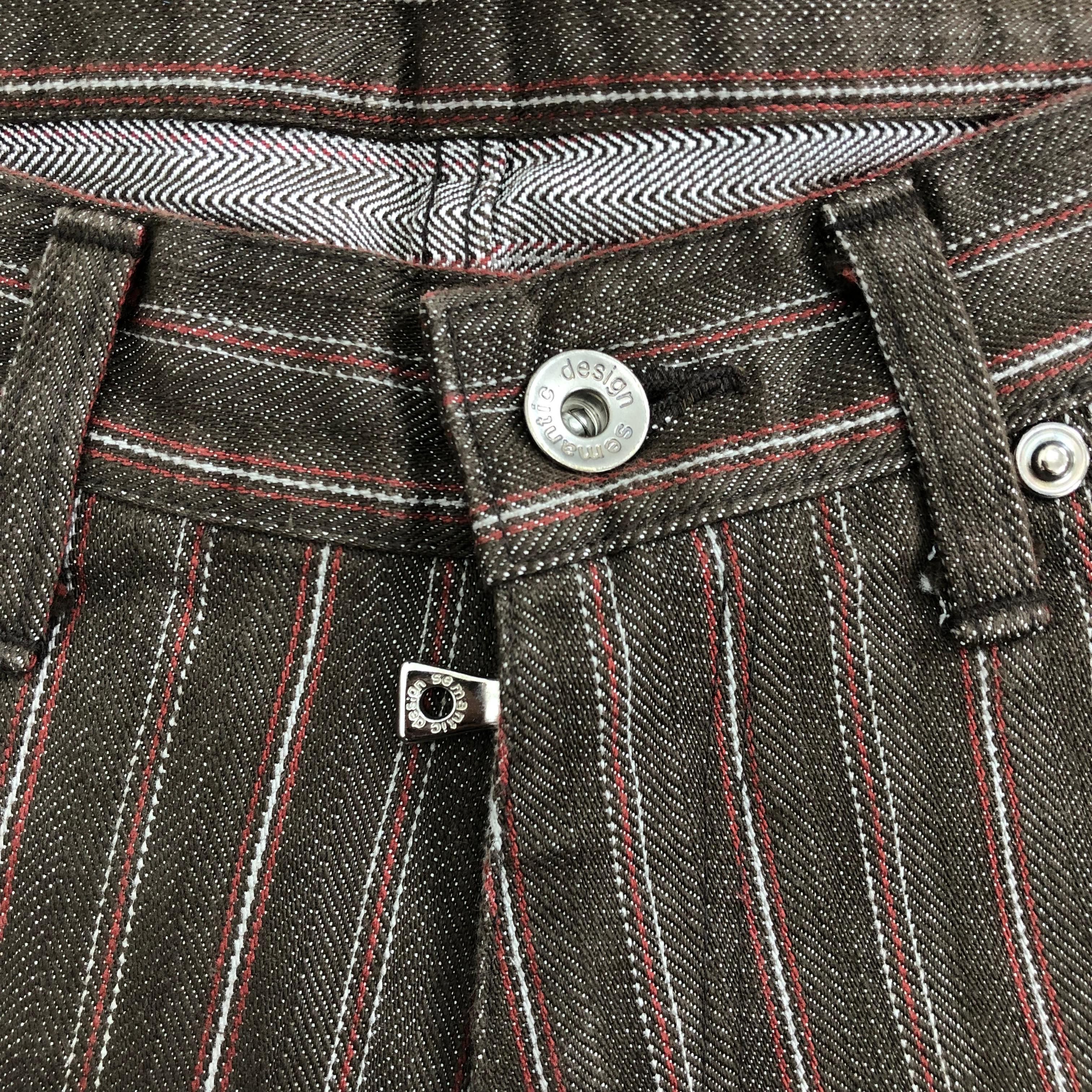 semanticdesign 2000s Semanticdesign Striped Lined Lgb Style Flared Jeans Size US 31 - 5 Thumbnail