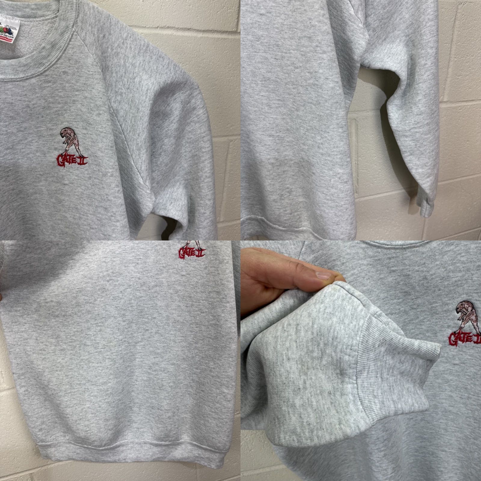Fruit Of The Loom VINTAGE Gate 2 Promo Horror Movie Sweatshirt Men XL Gray 90s Creature Graphic Print, Fruit of the Loom, Crew Neck, Embroidered Size US XL / EU 56 / 4 - 8 Thumbnail