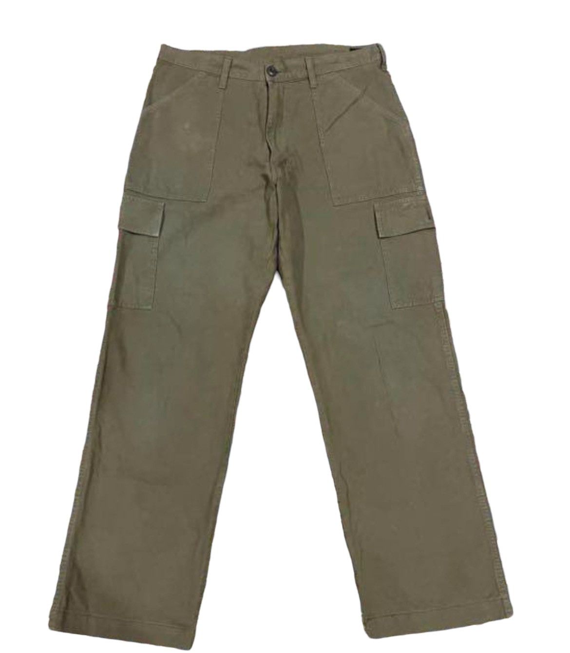 image of Military x Schott Vintage Baker Pants in Green Olive, Men's (Size 34)
