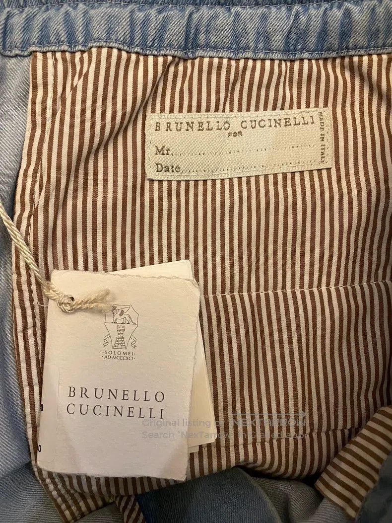 Brunello Cucinelli Brunello Cucinelli Sea Island Cotton Denim Shorts Size US 34 / EU 50 - 5 Thumbnail