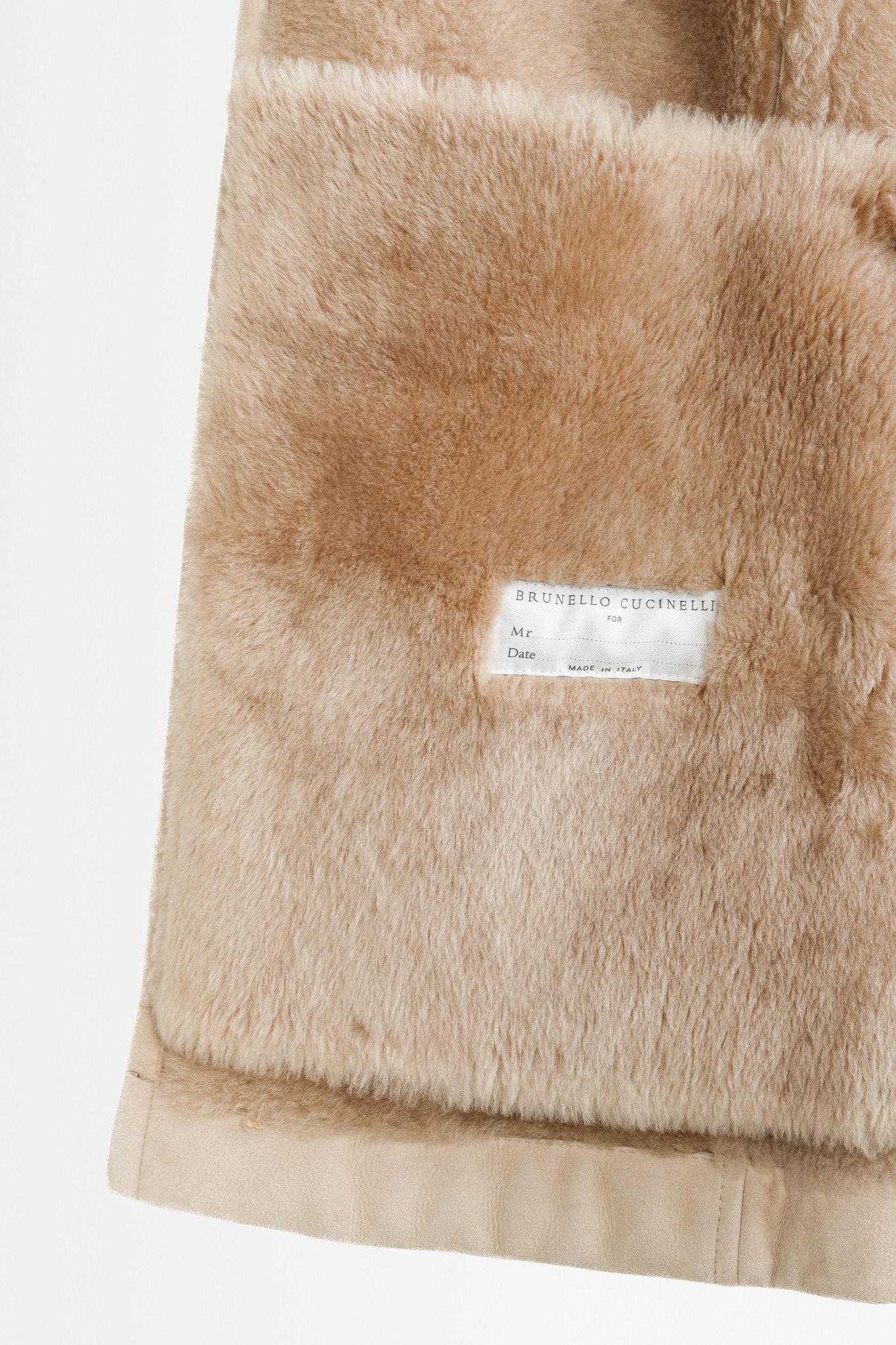 Brunello Cucinelli Brunello Cucinelli Beige Sharpa Sheepskin Fur Peacoat Size US M / EU 48-50 / 2 - 15 Thumbnail