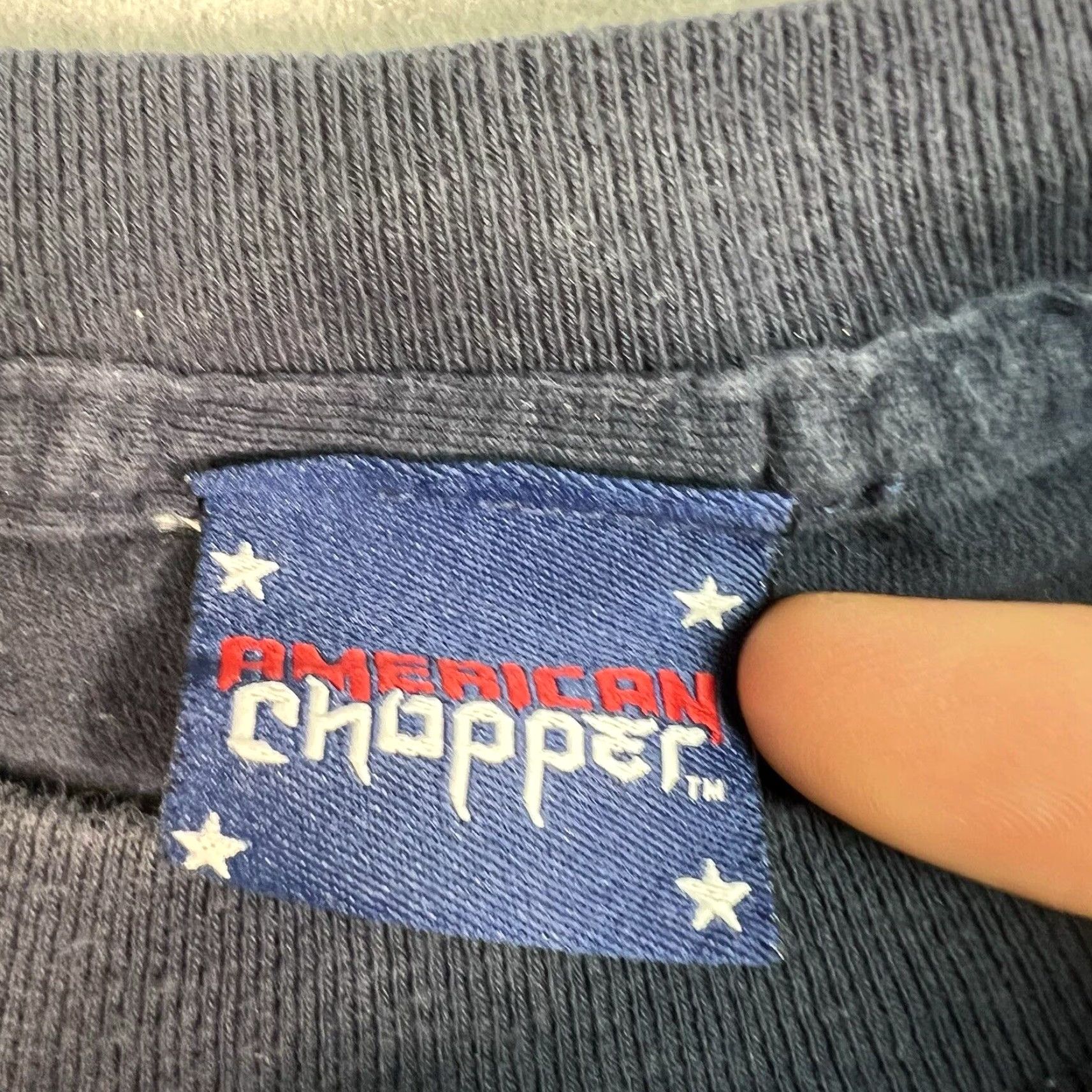 Vintage American Chopper Shirt Adult Large Blue Cotton Short Sleeve Motorcycle Mens Size US L / EU 52-54 / 3 - 7 Thumbnail