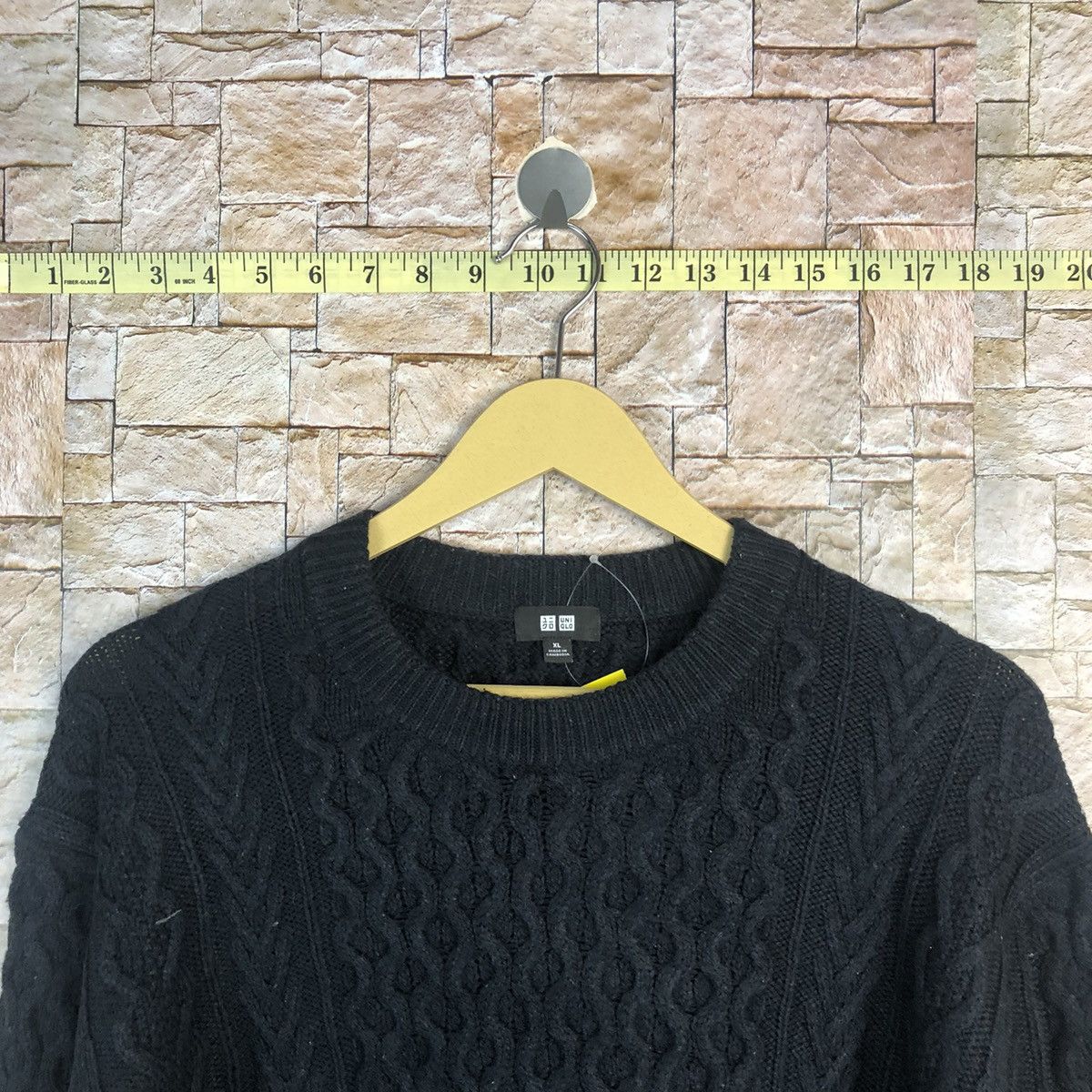 Homespun Knitwear × Japanese Brand Uniqlo Dark Blue cable Knitwear #A758 Size US XL / EU 56 / 4 - 5 Thumbnail