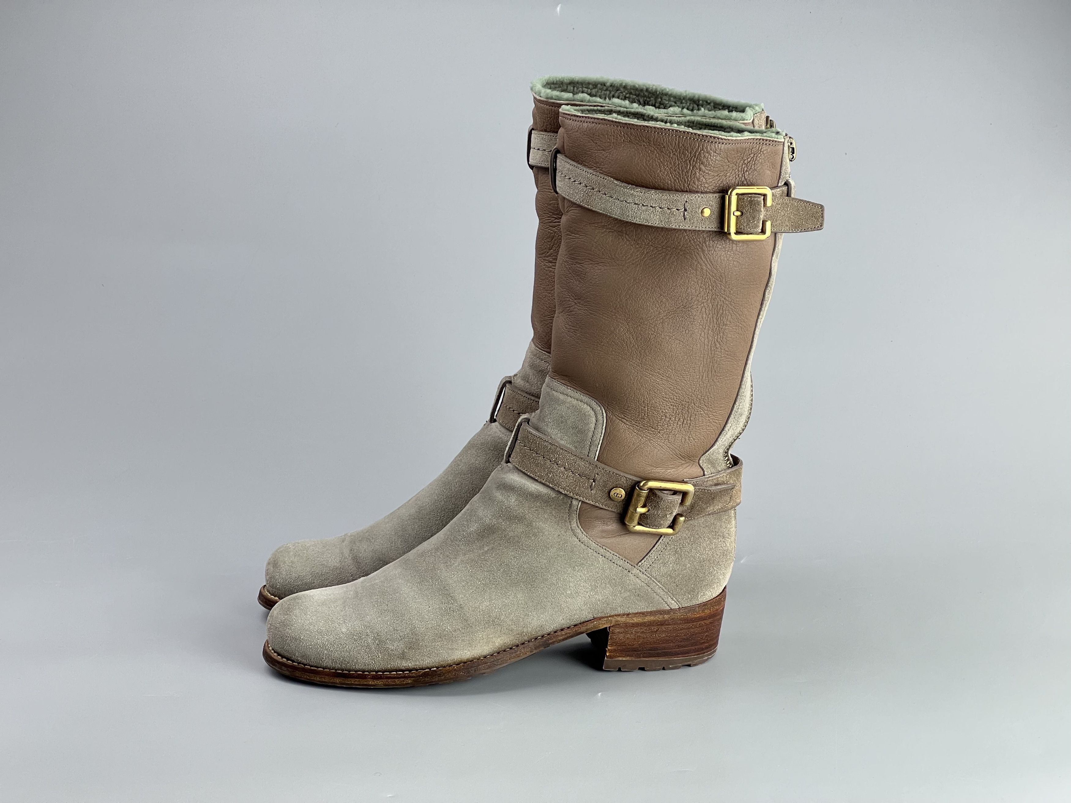 Dior × Vintage Christian Dior Vintage Suede Leather Heels Boots Size 39.5 Size US 9.5 / IT 39.5 - 2 Thumbnail