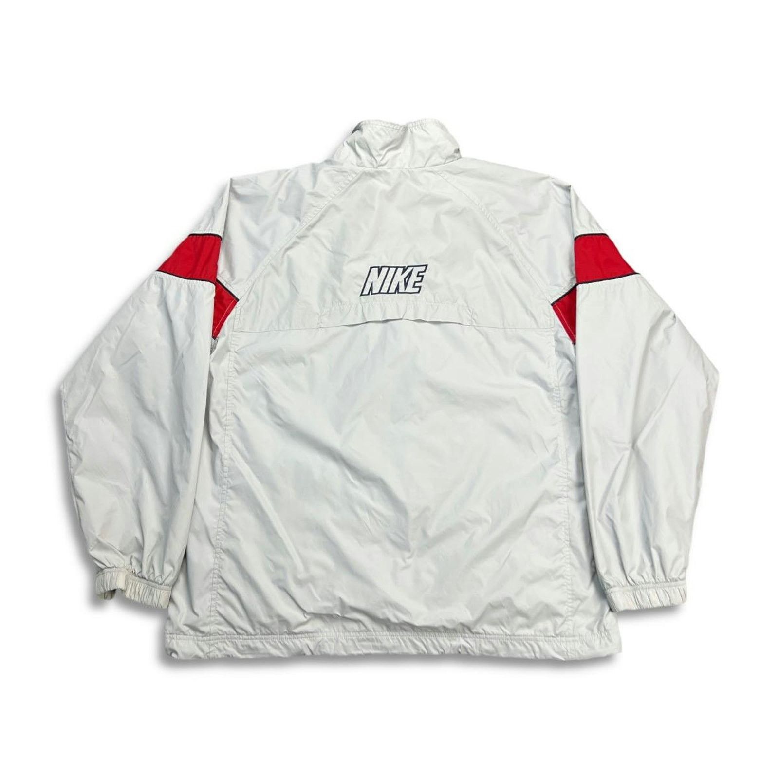 Nike × Vintage Nike Sportswear Jacket XL Swoosh Spell Out Zip Windbreaker Size US XL / EU 56 / 4 - 4 Thumbnail