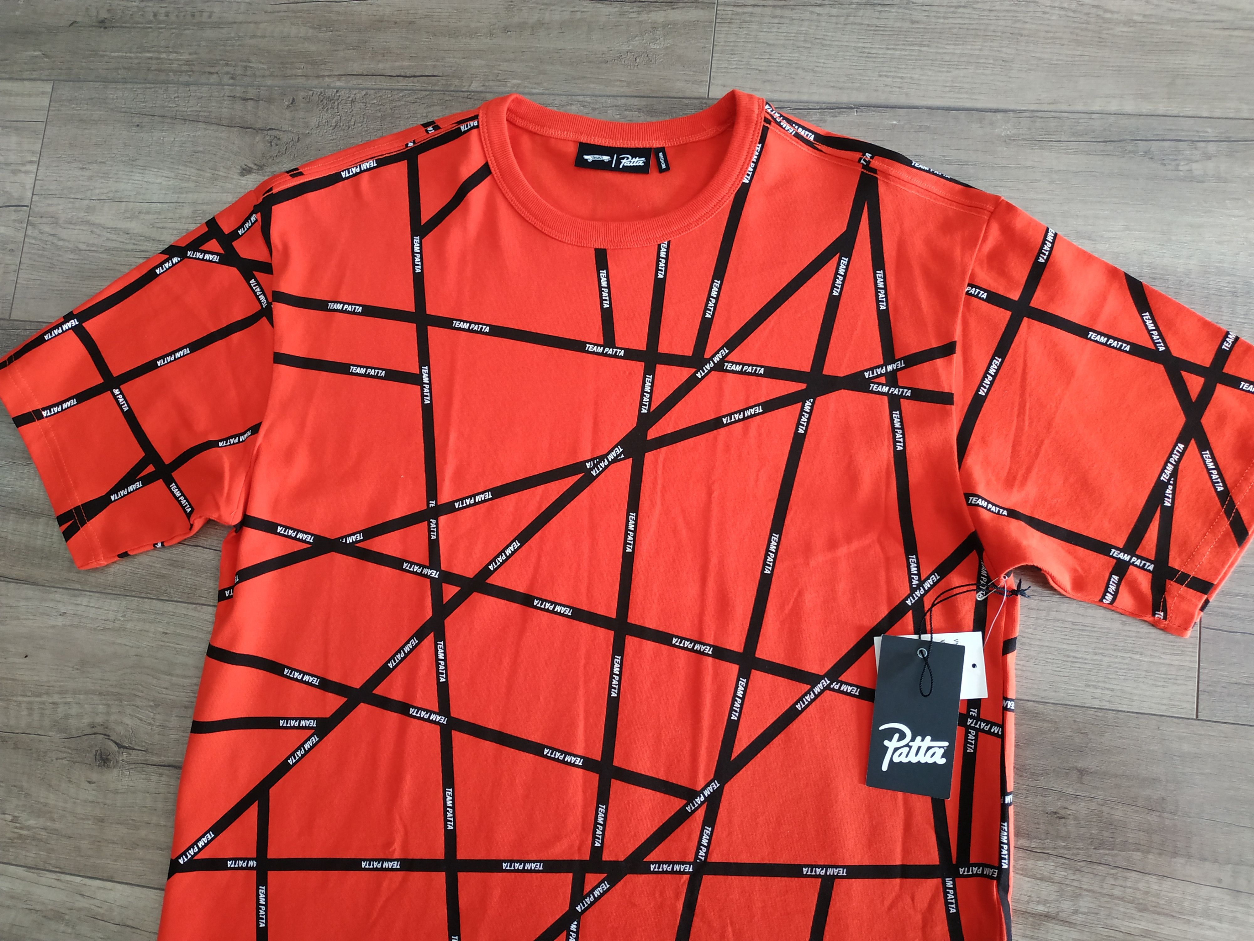 Patta × Vans VANS 'Vault' x PATTA Collabo Men's Red T-shirt, s. MEDIUM Size US M / EU 48-50 / 2 - 2 Thumbnail