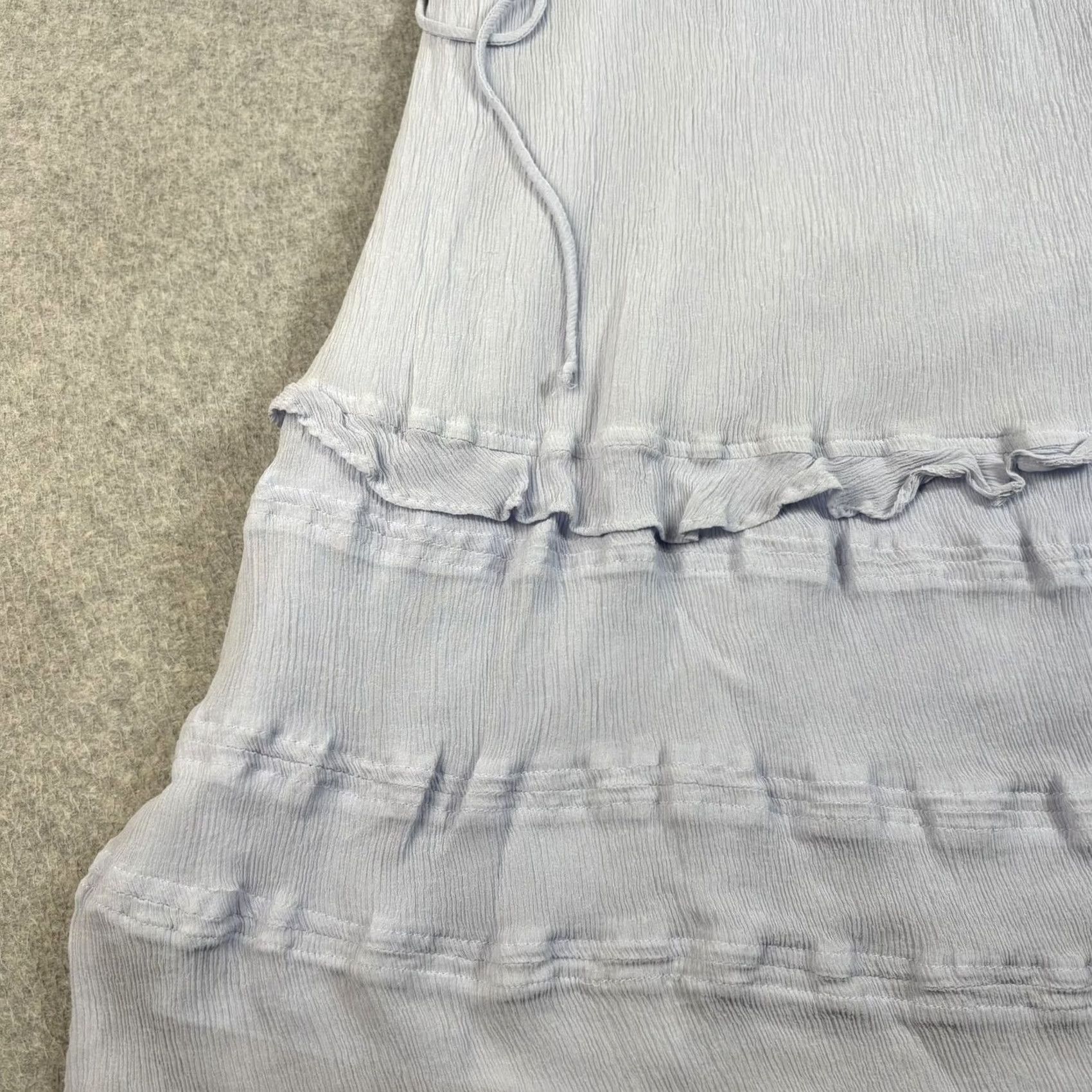 Vintage Dolan Silk Dress Women Small Blue Ruffle Sundress Midi Sheer Coquette Fairy Boho Size S / US 4 / IT 40 - 7 Thumbnail