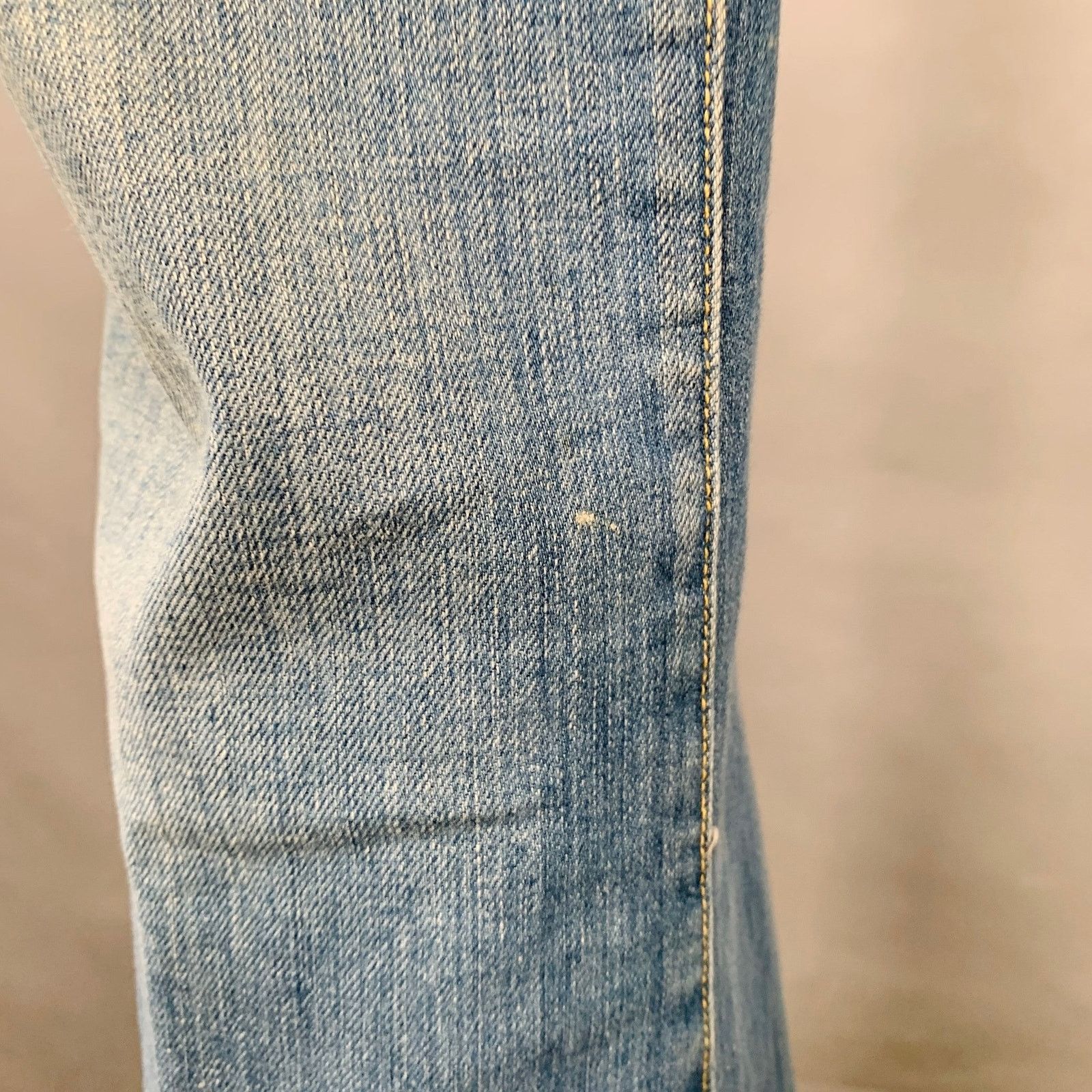 Other 29 Blue Cotton Blend Washed Five Pockets Flared Jeans Size 29" - 3 Thumbnail