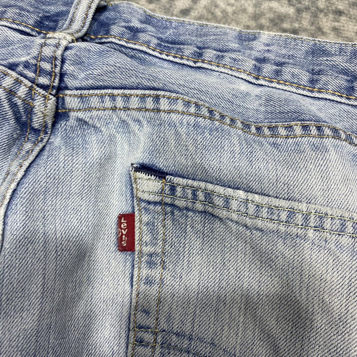 Levi's × Vintage Sickk☠️ Levis Ripped Jeans Straight Cut 90s Size US 34 / EU 50 - 14 Thumbnail