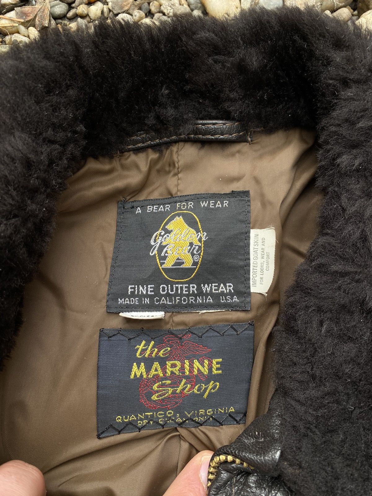Golden Bear × Vintage Vintage 70s Golden Beat Goat Skin Leather G1 Flight Jacket Size US M / EU 48-50 / 2 - 4 Thumbnail