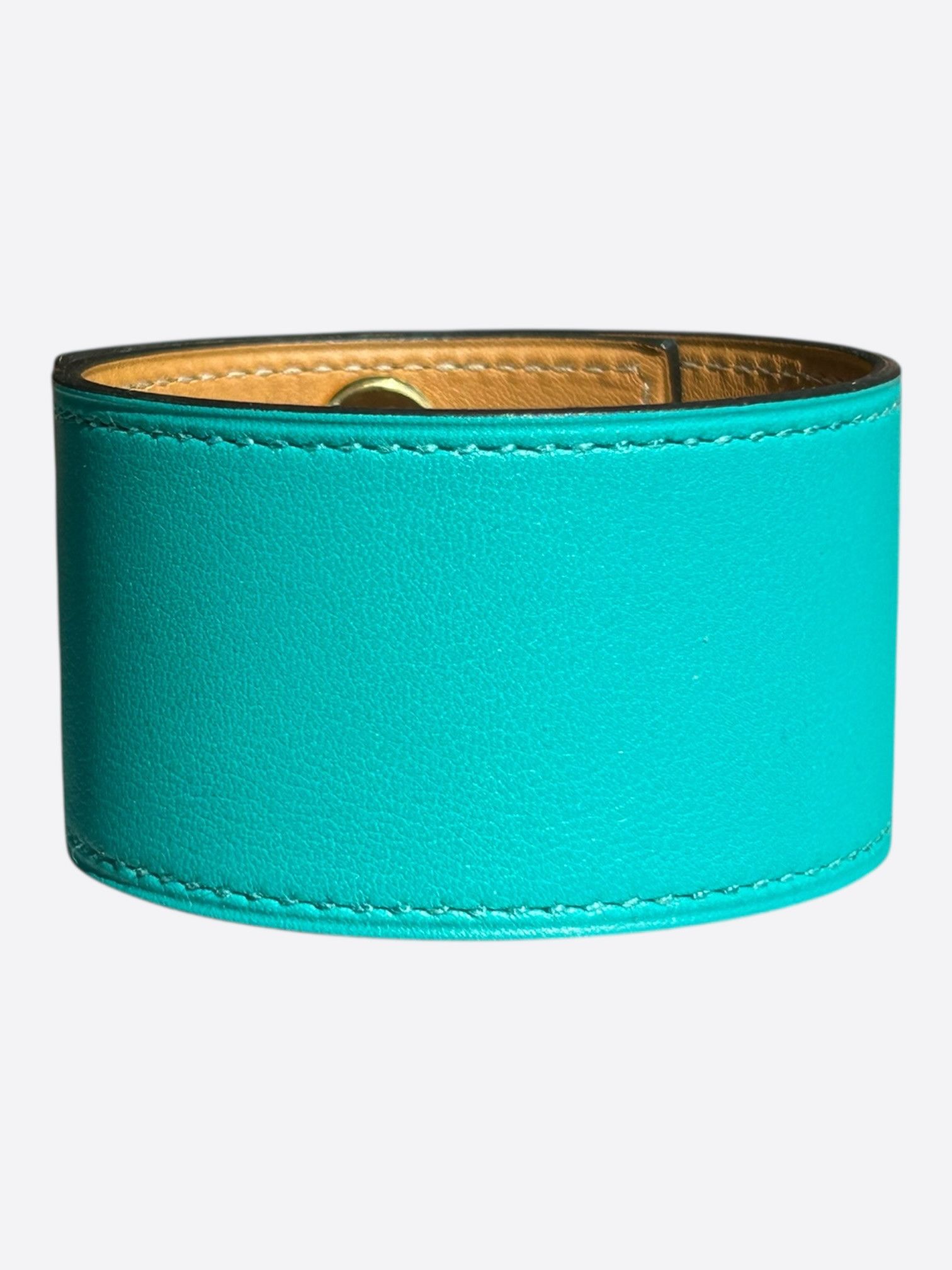 Hermes Hermes Turquoise Swift & Gold Hardware Intense Bracelet Size ONE SIZE - 2 Thumbnail