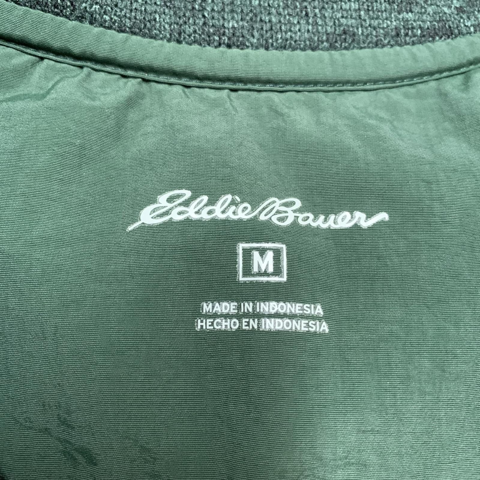 Eddie Bauer Eddie Bauer Men's Medium Green Quarter Zip Fleece Size US M / EU 48-50 / 2 - 2 Thumbnail
