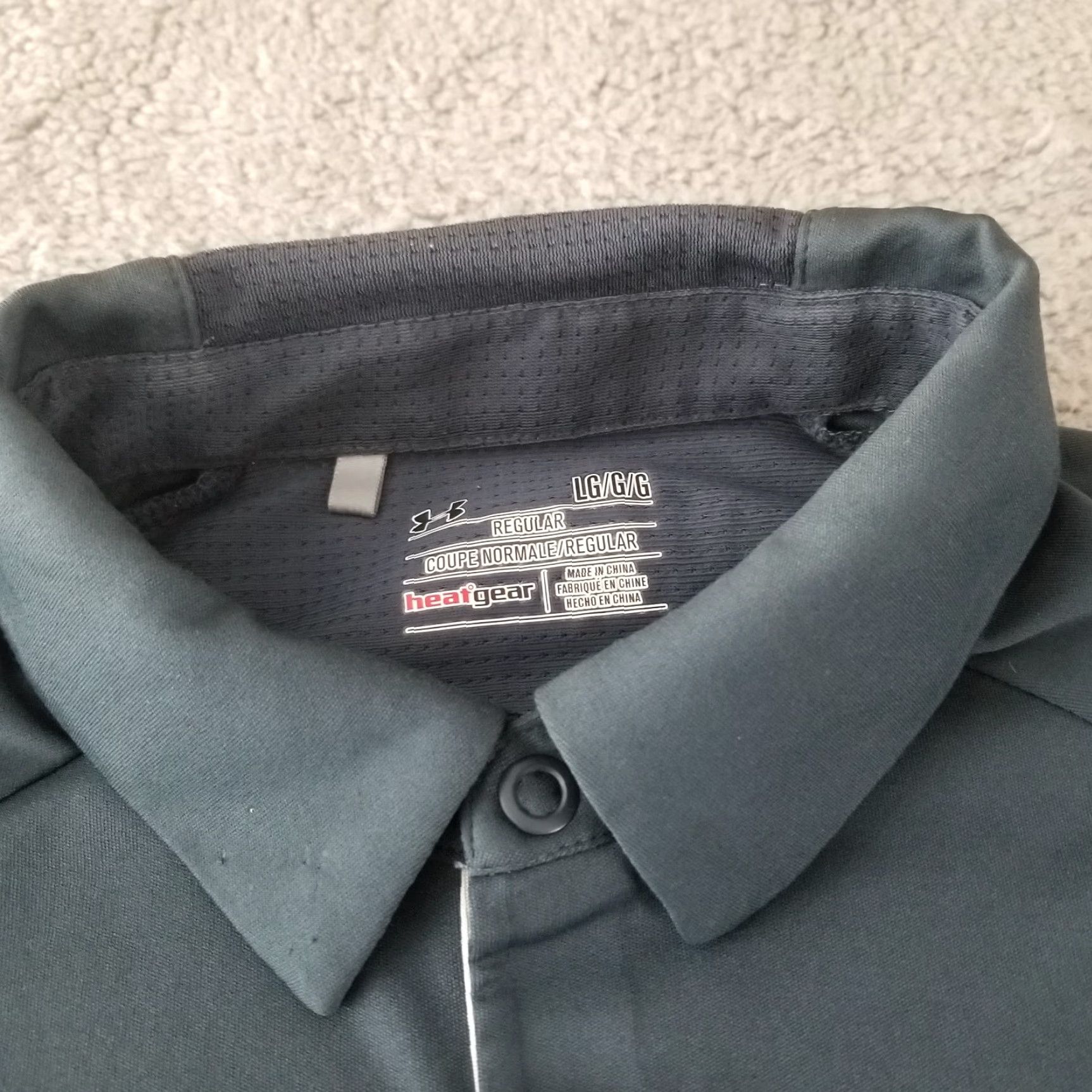 Under Armour Under Armour Polo Shirt Mens Large Gray HeatGear Performance Rugby Golf Stretch Shirt Size US L / EU 52-54 / 3 - 3 Thumbnail