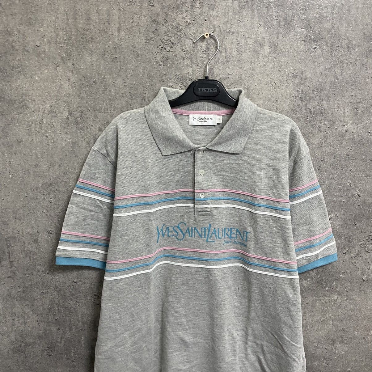 Yves Saint Laurent Vintage Yves Saint Laurent YSL Polo T-Shirt Big Logo Size US XL / EU 56 / 4 - 3 Thumbnail