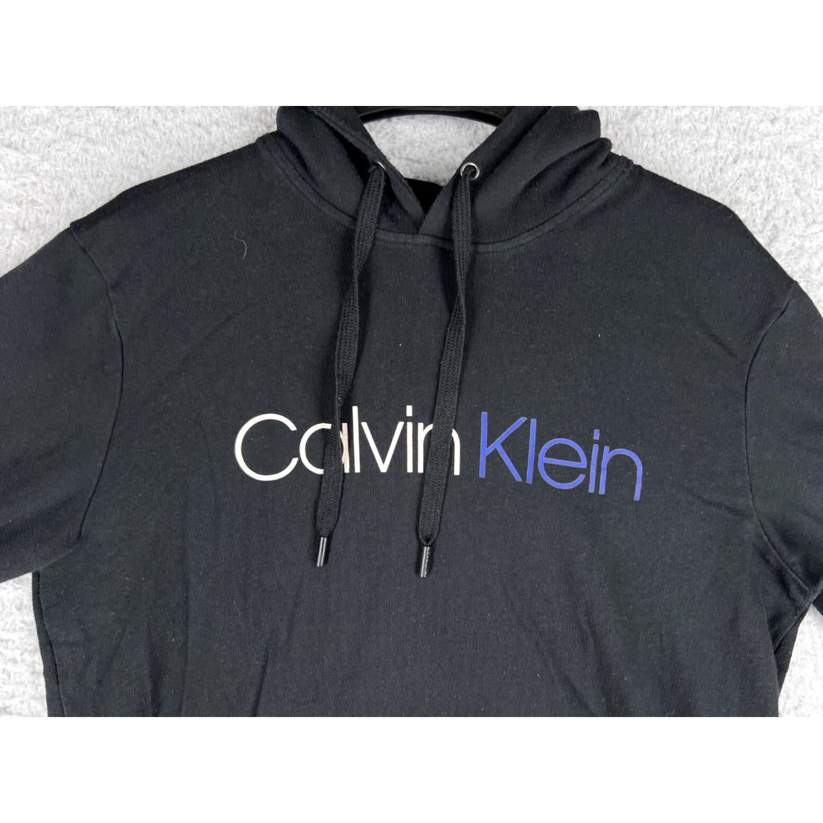Calvin Klein Calvin Klein Mens Small Black Hoodie Logo Kangaroo Pocket Cotton Blend Size US S / EU 44-46 / 1 - 5 Thumbnail
