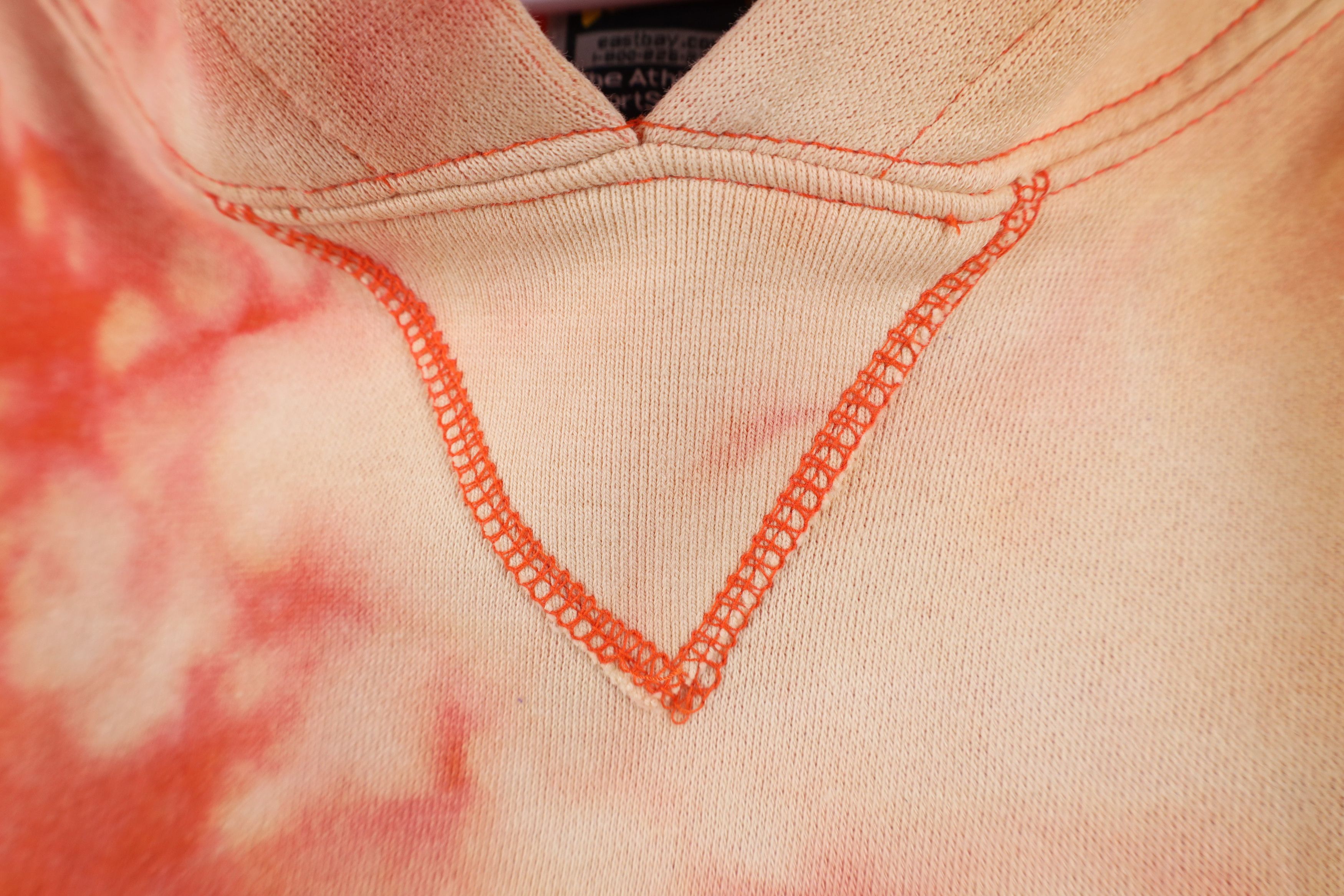 Vintage Vintage Streetwear Blank Acid Wash Hoodie Sweatshirt Orange Size US L / EU 52-54 / 3 - 6 Thumbnail