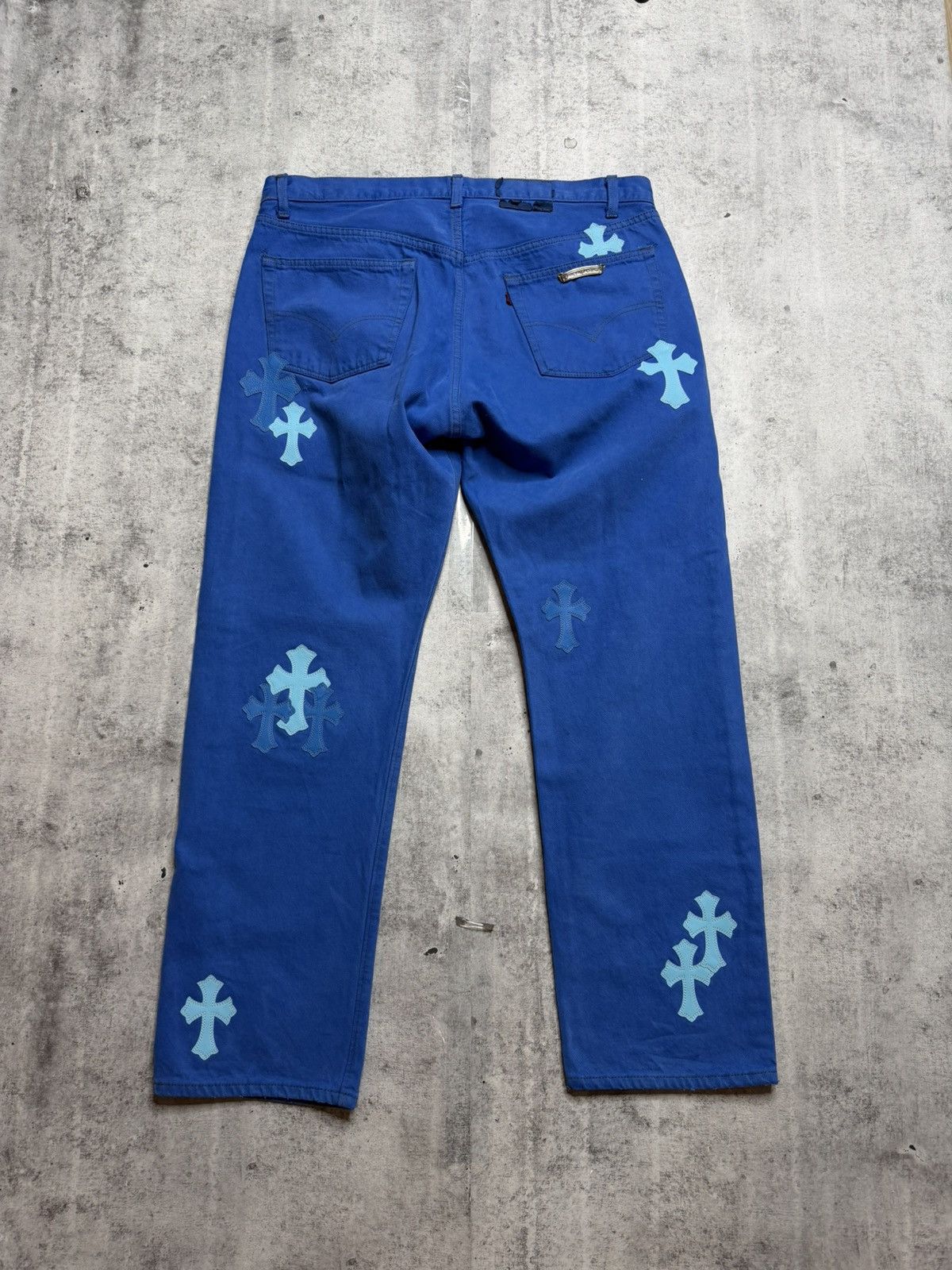 Chrome Hearts Chrome Hearts Blue London Patch Jeans Size US 36 / EU 52 - 2 Thumbnail