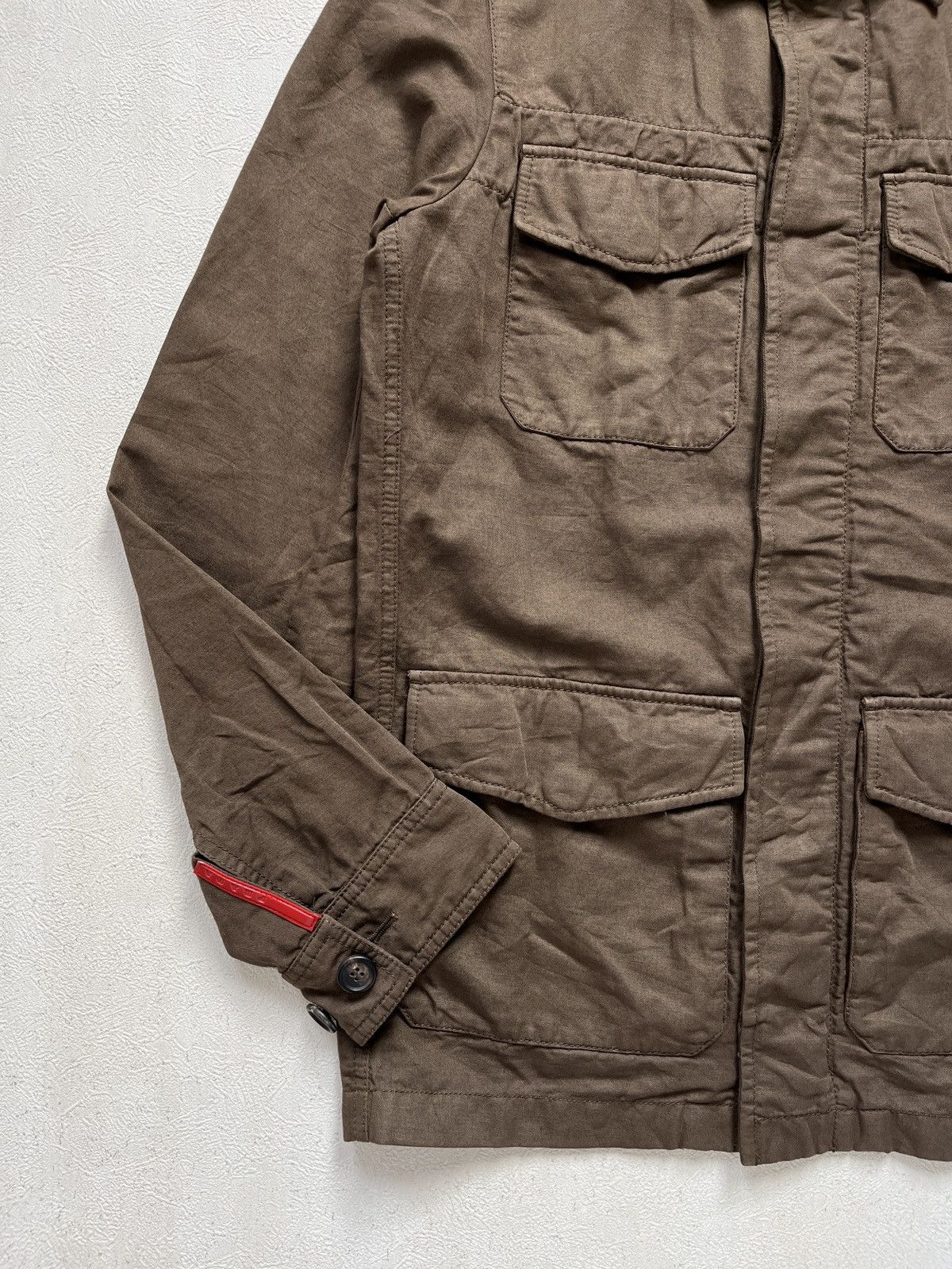 Prada 00’s Prada Sport Linen Leather Field Jacket Size US S / EU 44-46 / 1 - 4 Thumbnail