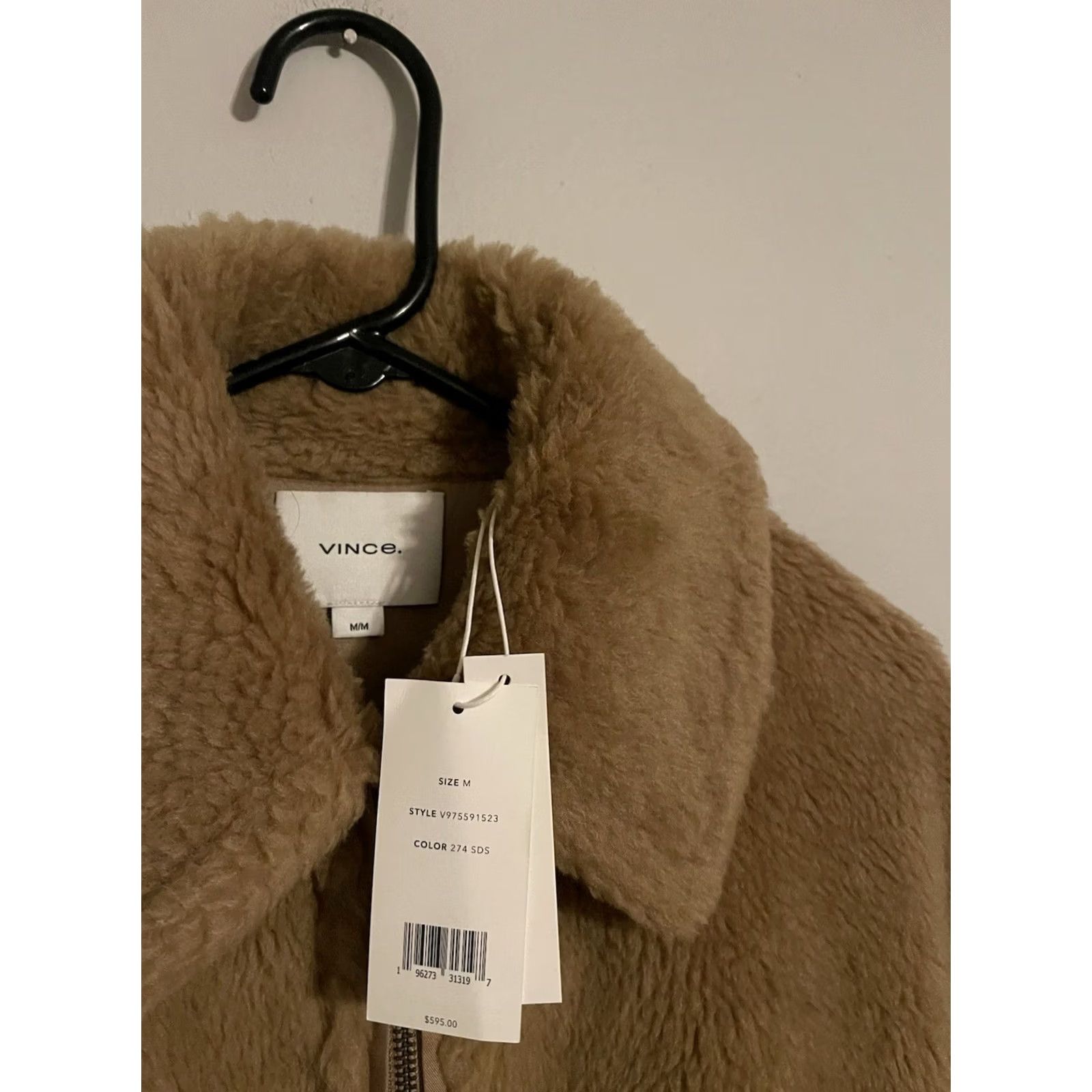 Vince Vince Faux Shearling Bomber Jacket Sandshell Mob Wife Women's Medium New Size M / US 6-8 / IT 42-44 - 2 Thumbnail