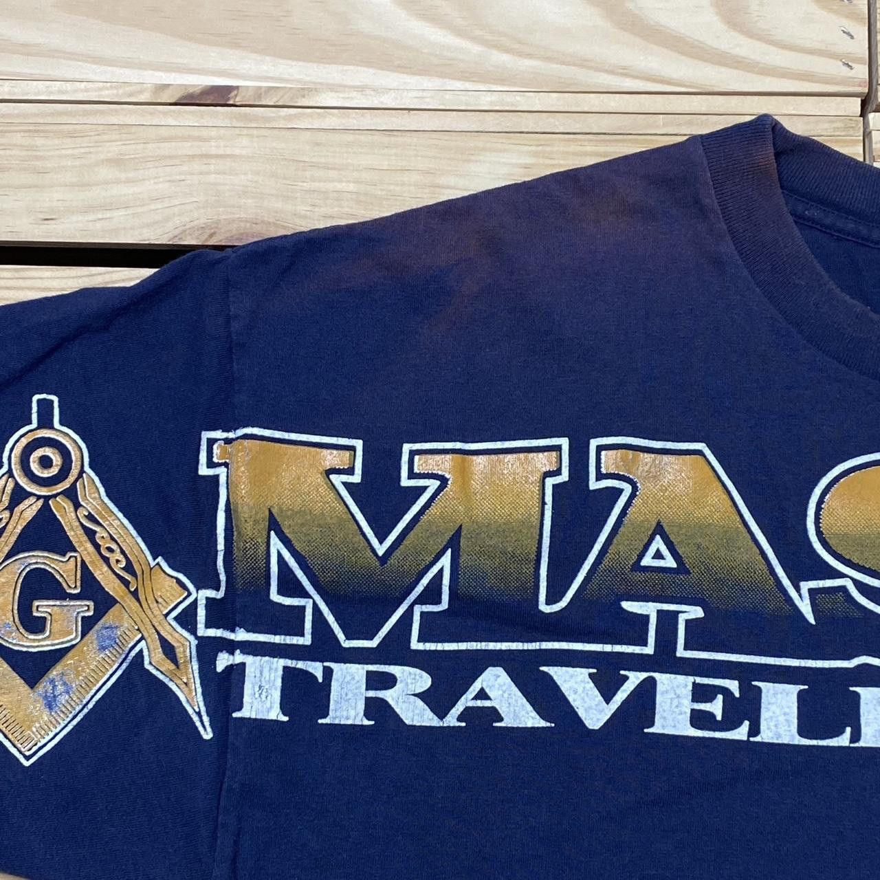 Other Vintage Freemason Traveling Man Black AOP Tee Size 2XL Size US XXL / EU 58 / 5 - 3 Thumbnail