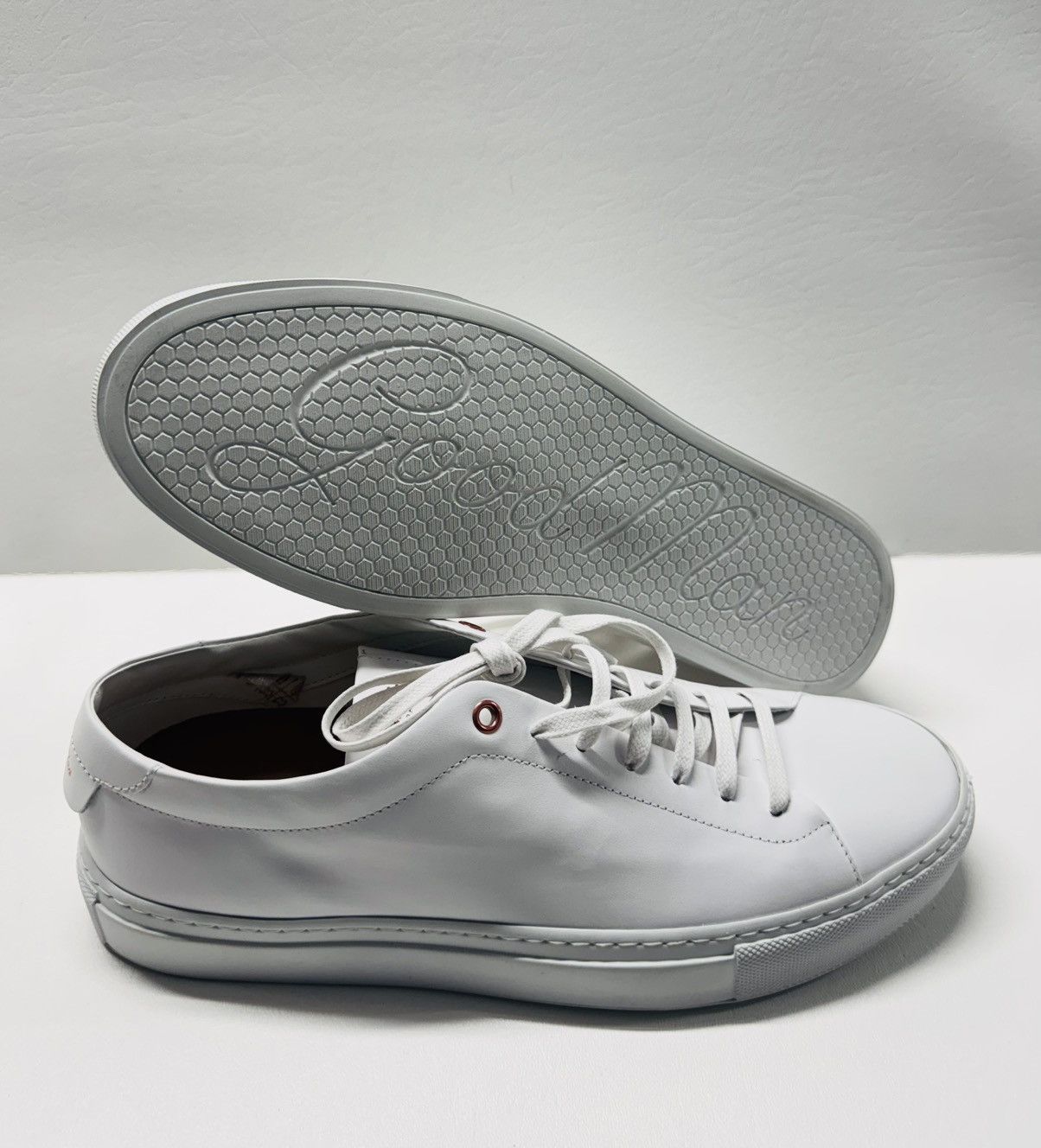 Good Man Brand Good Man Brand Edge Italian Leather Low Top Sneaker White Size US 10 / EU 43 - 1 Thumbnail