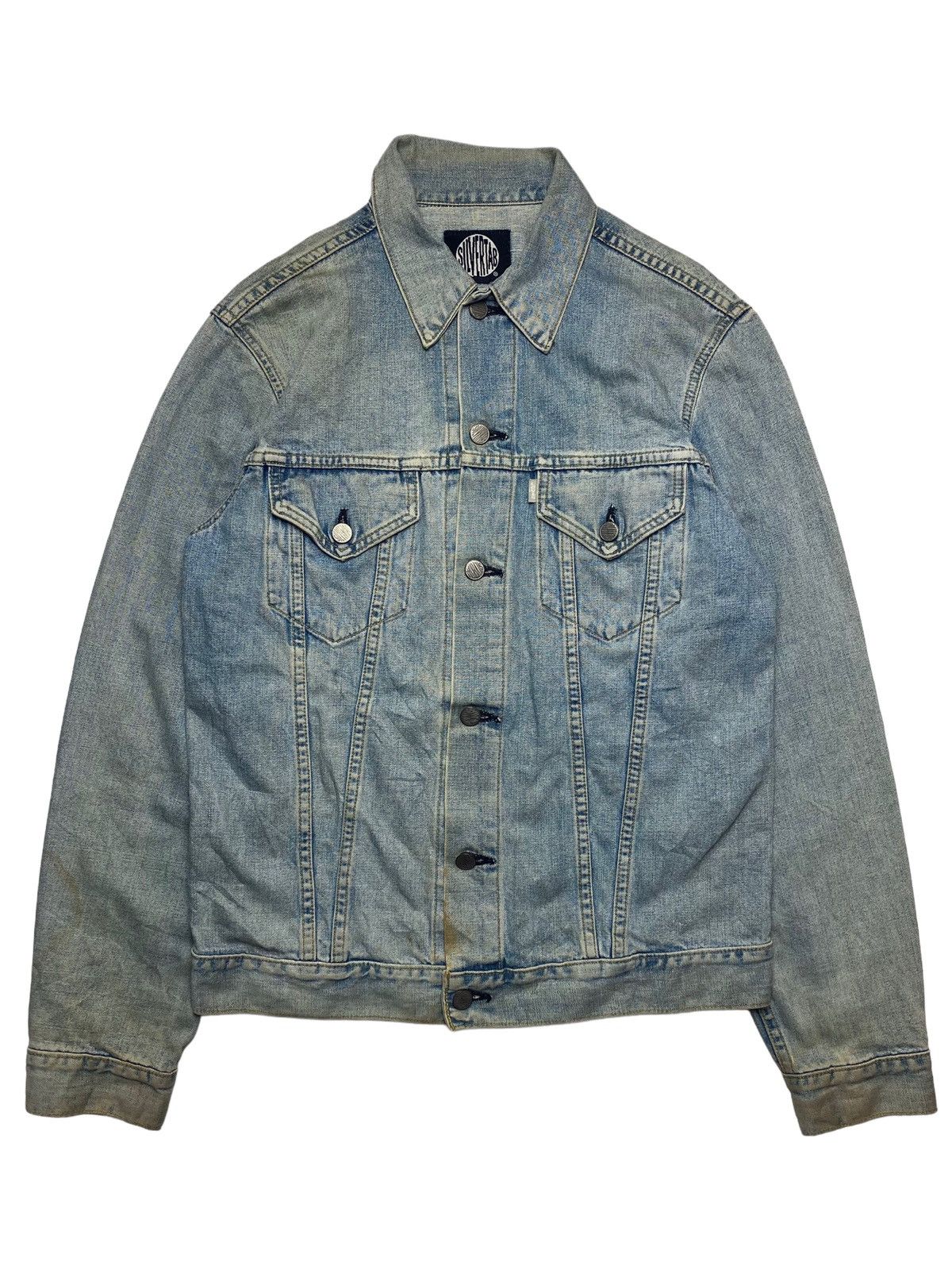 image of If Six Was Nine x Le Grande Bleu L G B 1990S Silver Tab - Classic Denim Jacket, Men's (Size Large)