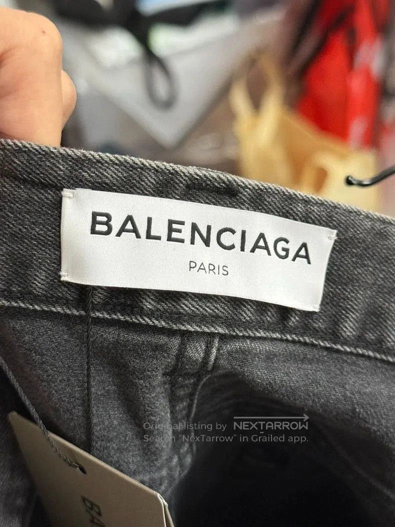 Balenciaga Balenciaga Logo Print Black Grey Jeans. Size US 32 / EU 48 - 3 Thumbnail