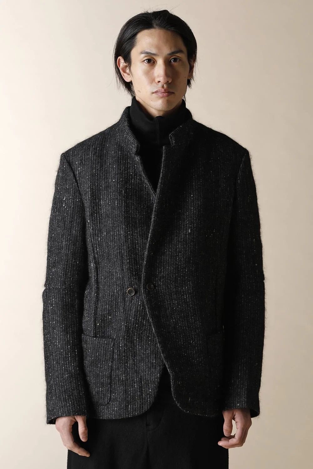 Individual Sentiments STAND COLLAR TUCK ARM JACKET - JK50-MW7_gray black Size US S / EU 44-46 / 1 - 1 Thumbnail