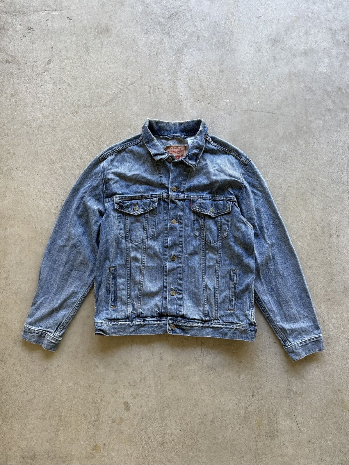 Levi's Retro Men’s Levi’s Denim Trucker Jean Jacket Size US XL / EU 56 / 4 - 1 Thumbnail