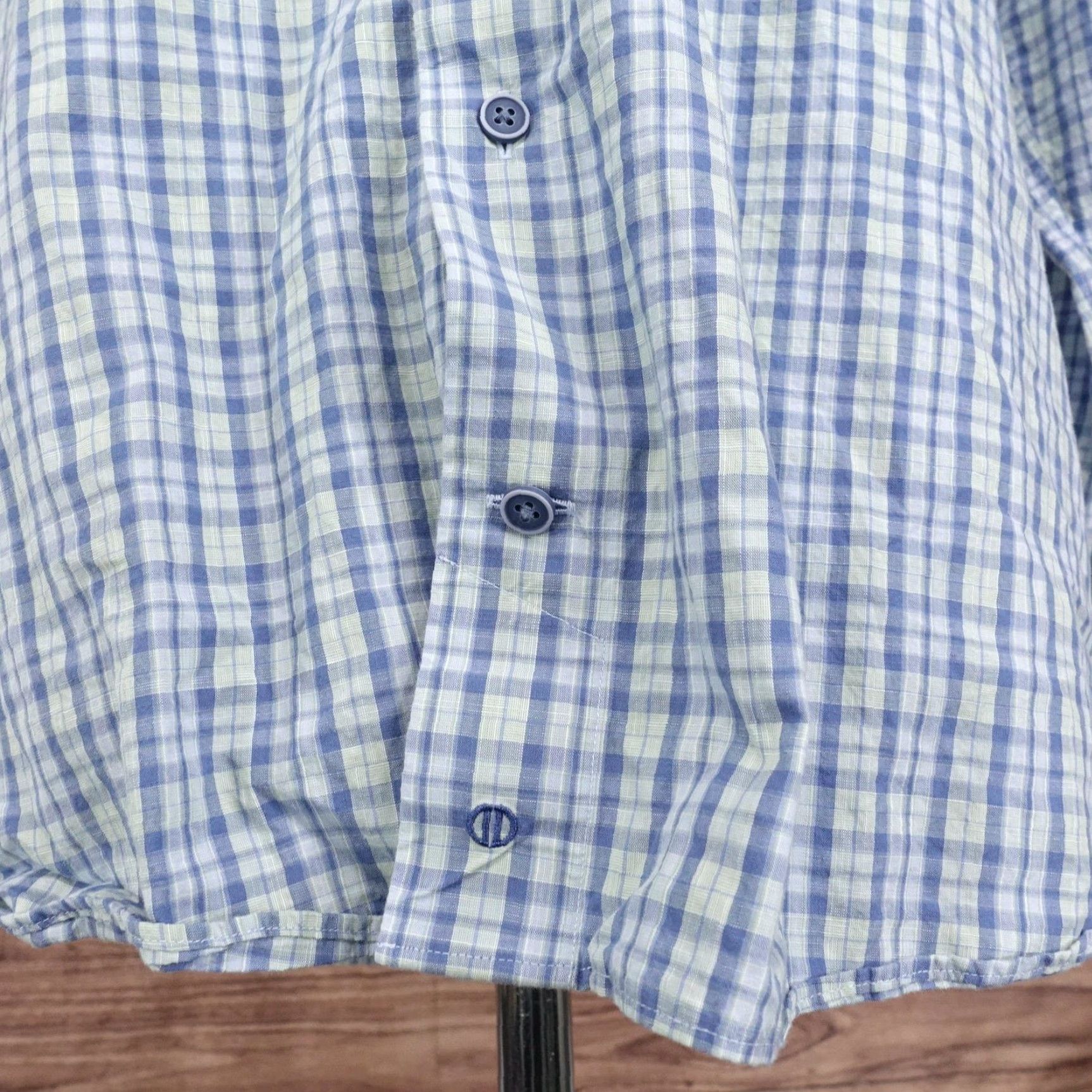 David Donahue VINTAGE David Donahue Shirt Mens 2XL Blue Green Plaid Button Down Long Sleeve Shirt Mens 2XL Blue Green Check Plaid Dress Shirt Size US XXL / EU 58 / 5 - 4 Thumbnail