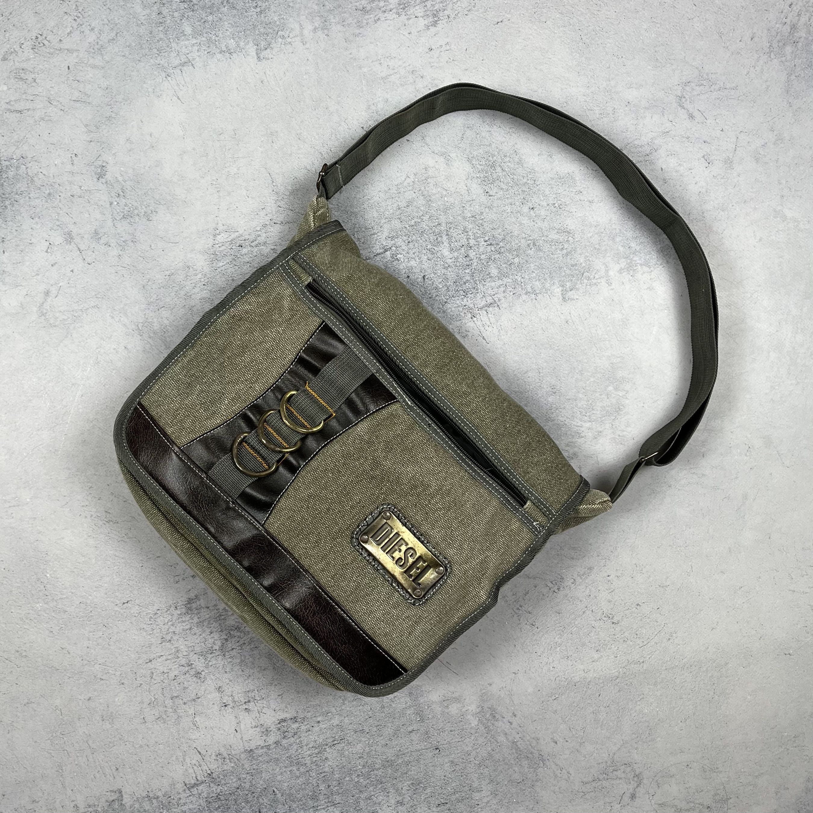 Diesel × Streetwear × Vintage Rare Diesel military cargo Y2K sling