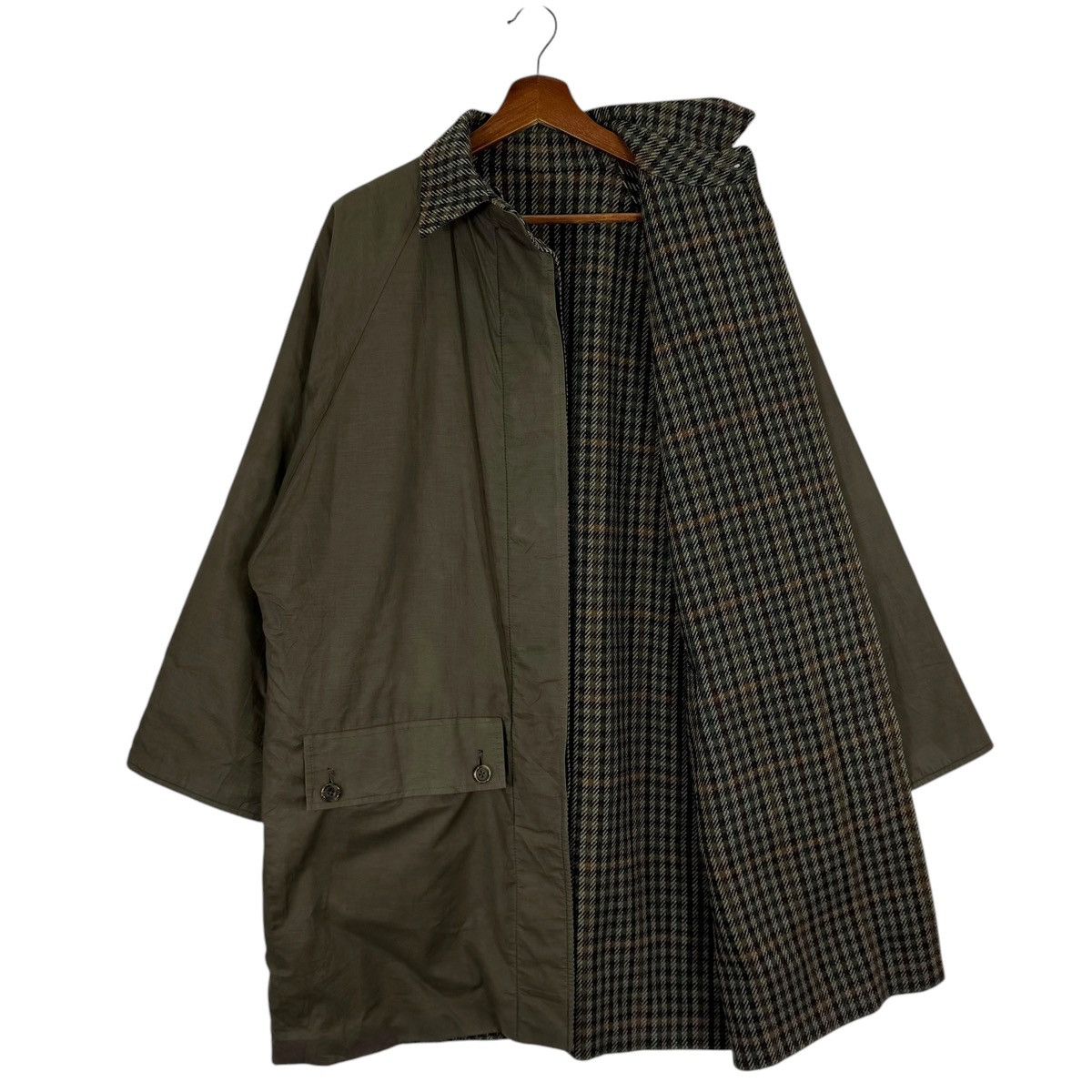 Aquascutum VINTAGE AQUASCUTUM REVERSIBLE MONOGRAM CHECKED OVERCOAT Size US M / EU 48-50 / 2 - 1 Thumbnail