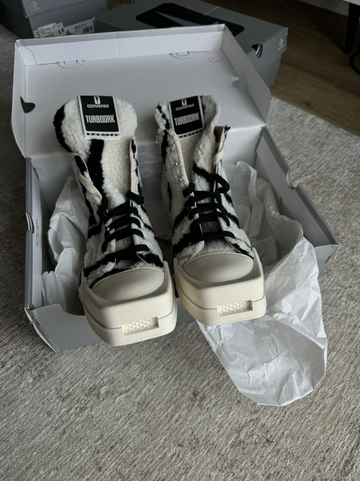 Converse × Rick Owens × Rick Owens Drkshdw RICK OWENS X CONVERSE 41 Size US 8 / EU 41 - 3 Thumbnail