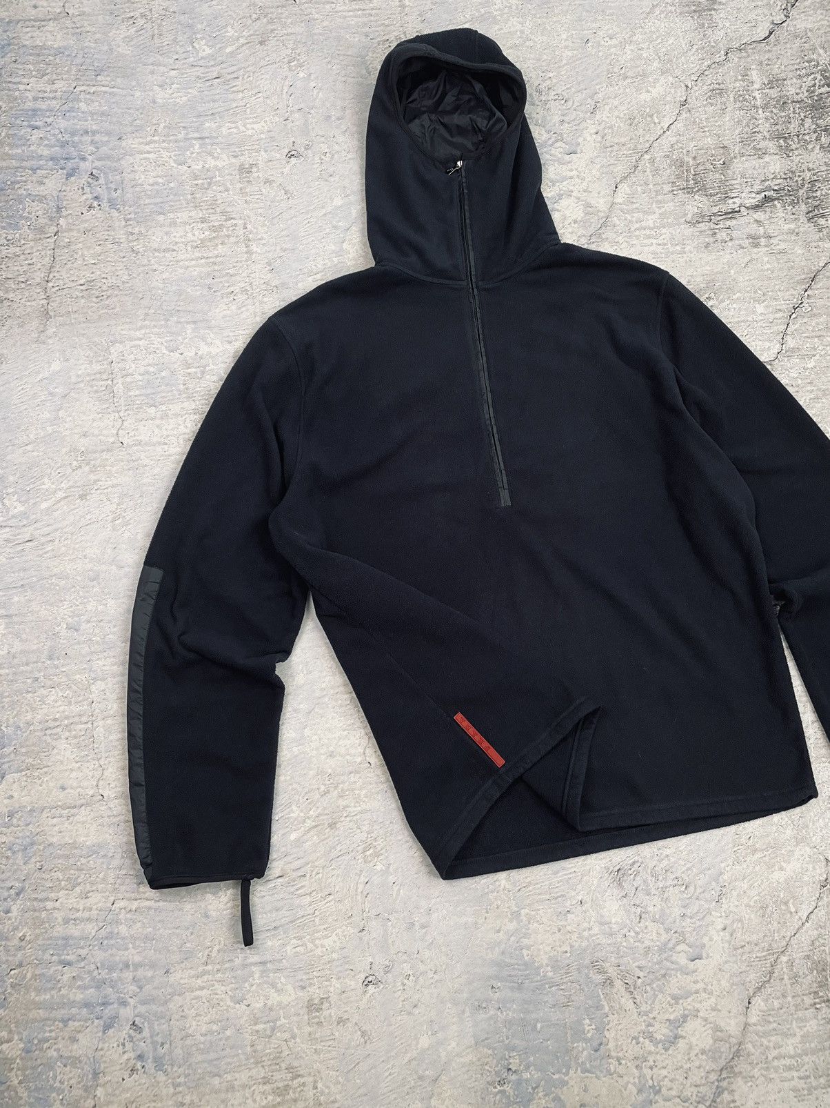 Prada × Vintage PRADA AW99 Balaclava hoodie nelon fleece | Grailed