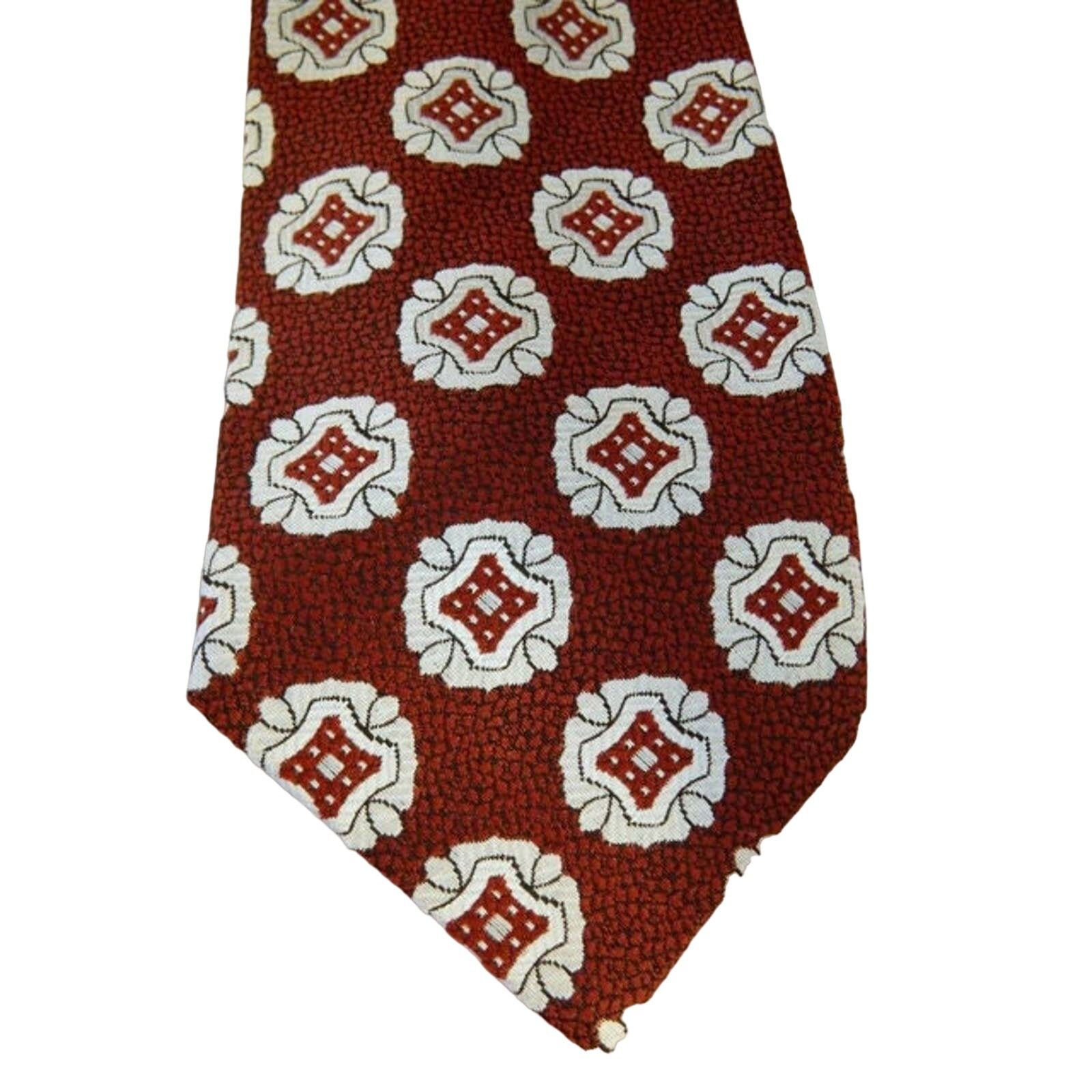 Towncraft Vintage Maroon White Towncraft Par Excellence, Penneys Tie Size ONE SIZE - 5 Thumbnail