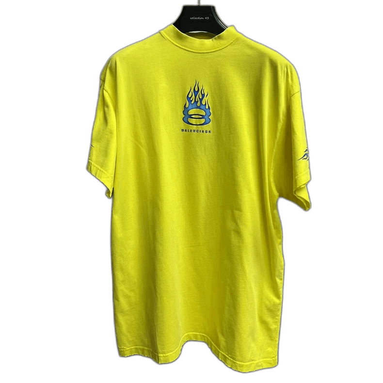 Balenciaga Balenciaga Yellow Logo Short Sleeve TShirt-2505 Size US S / EU 44-46 / 1 - 1 Thumbnail